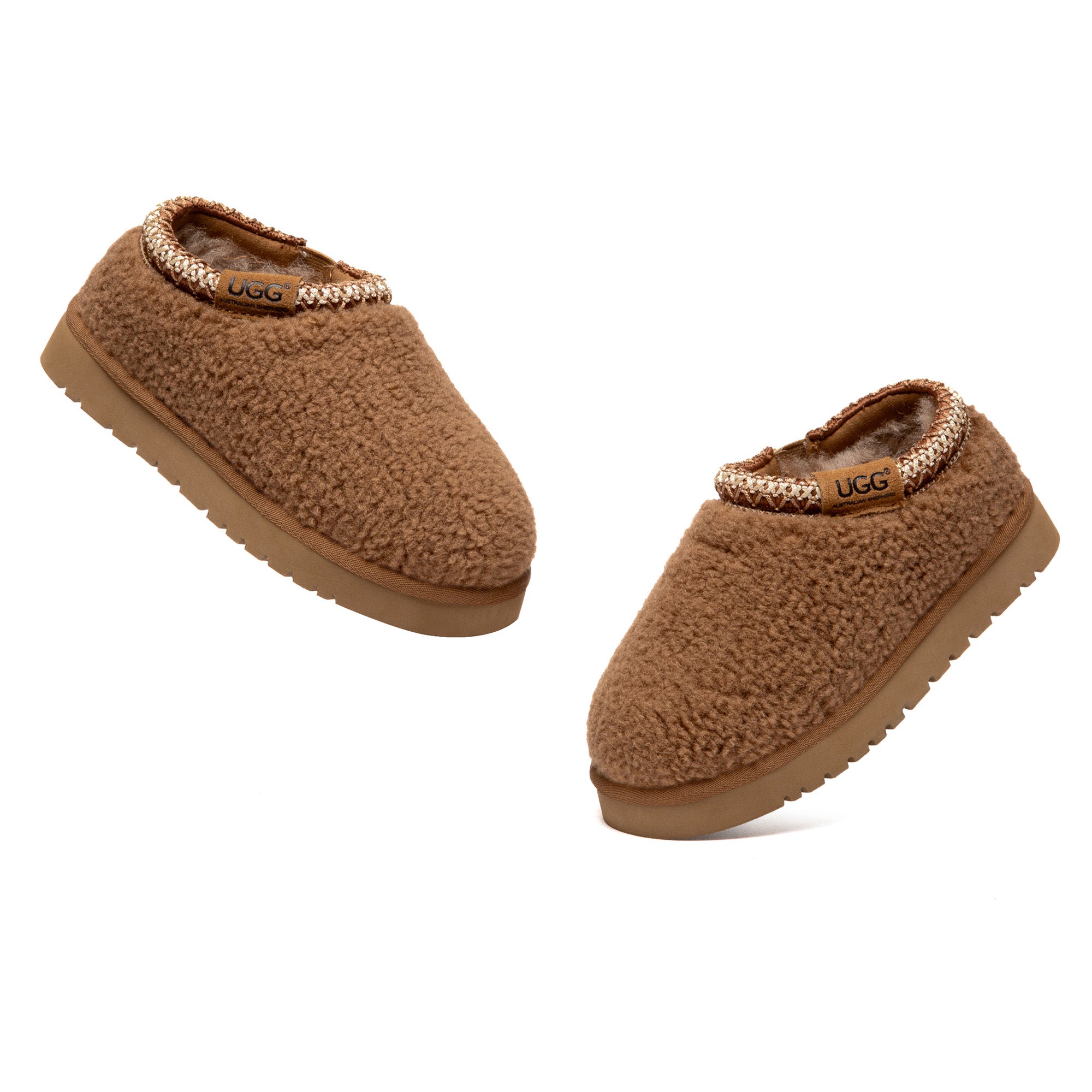 EverUgg Tazzy Furry Kids UGG slippers featuring soft, plush interior and cozy fuzzy exterior for comfortable indoor wear.