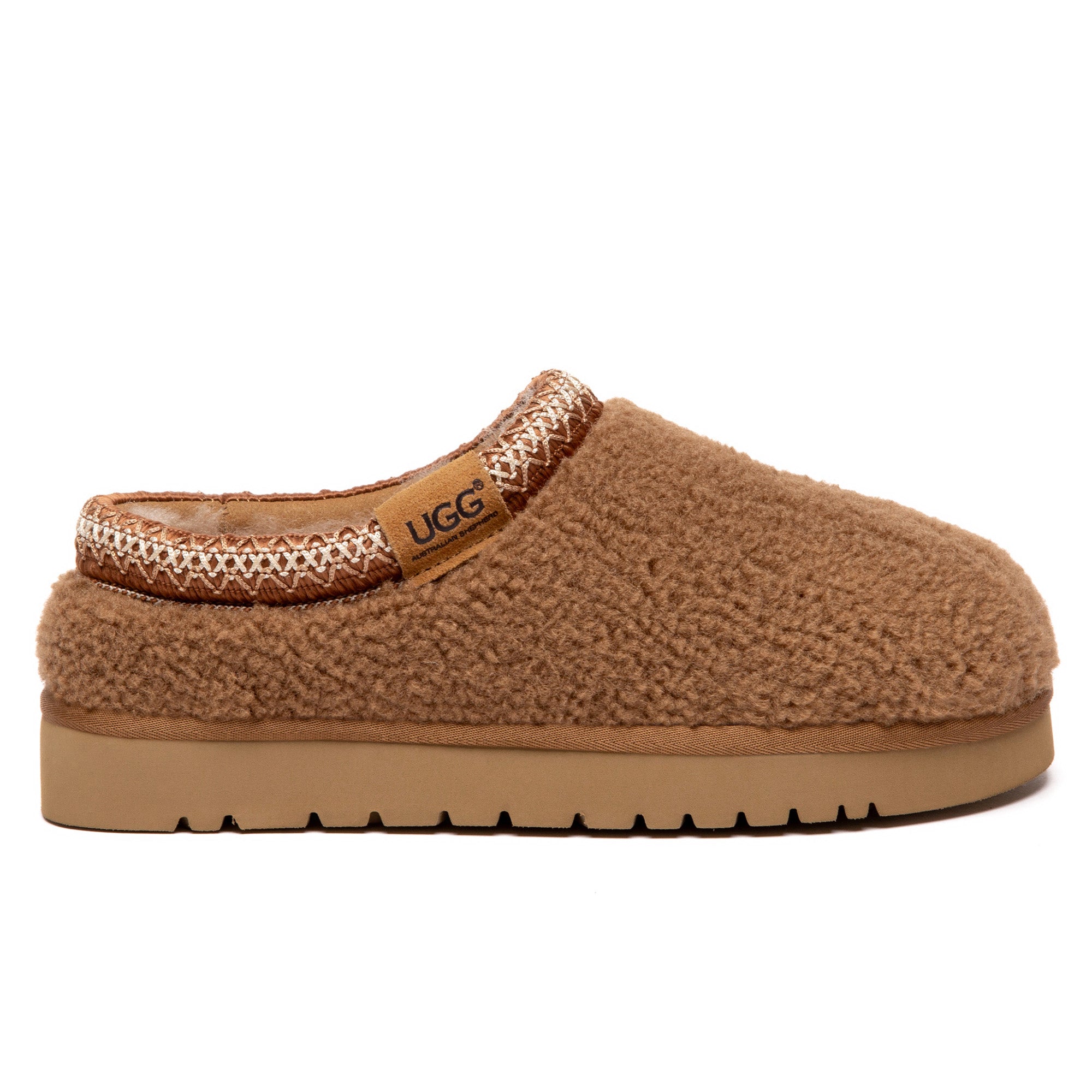 EverUgg Tazzy Furry UGG slippers with plush lining and soft suede exterior, perfect for cozy indoor wear.