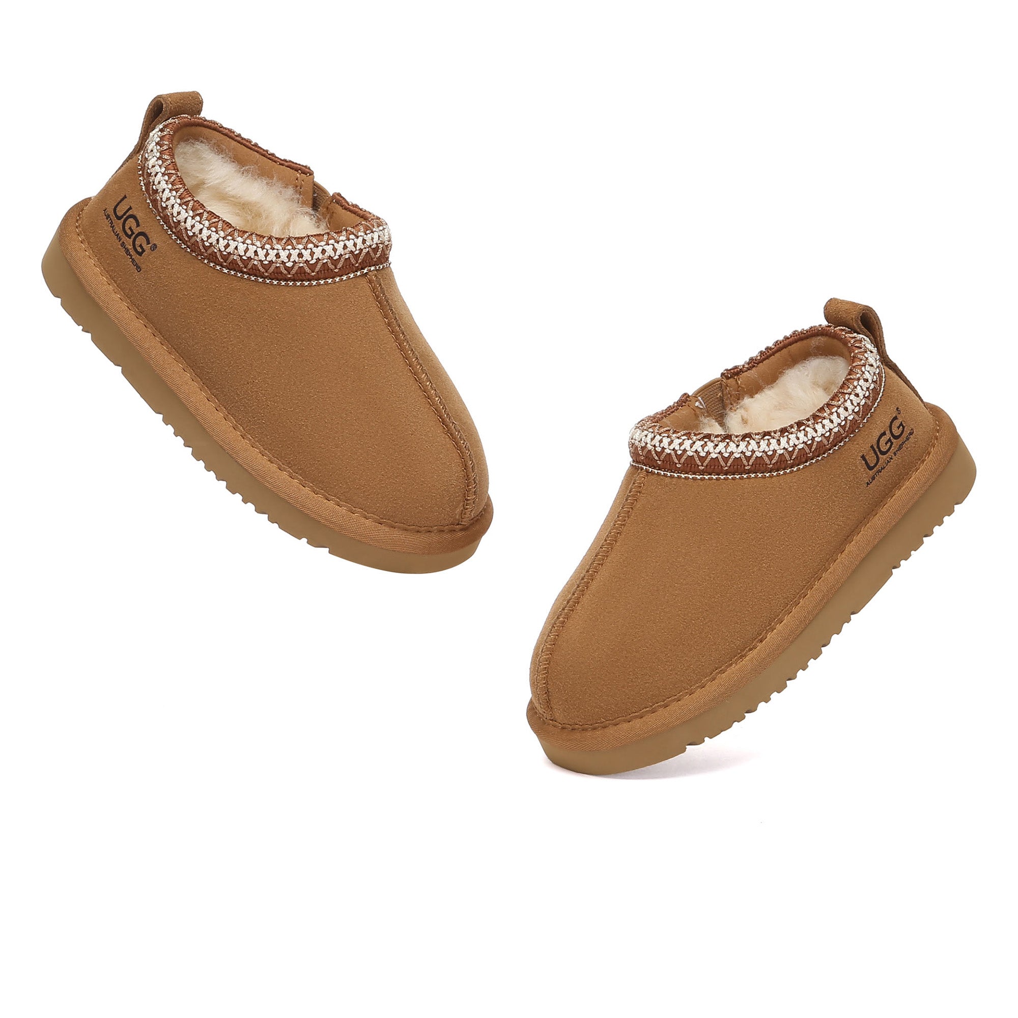 Kids' UGG slippers by EverUgg featuring soft plush lining and cozy suede exterior, perfect for comfortable indoor wear.
