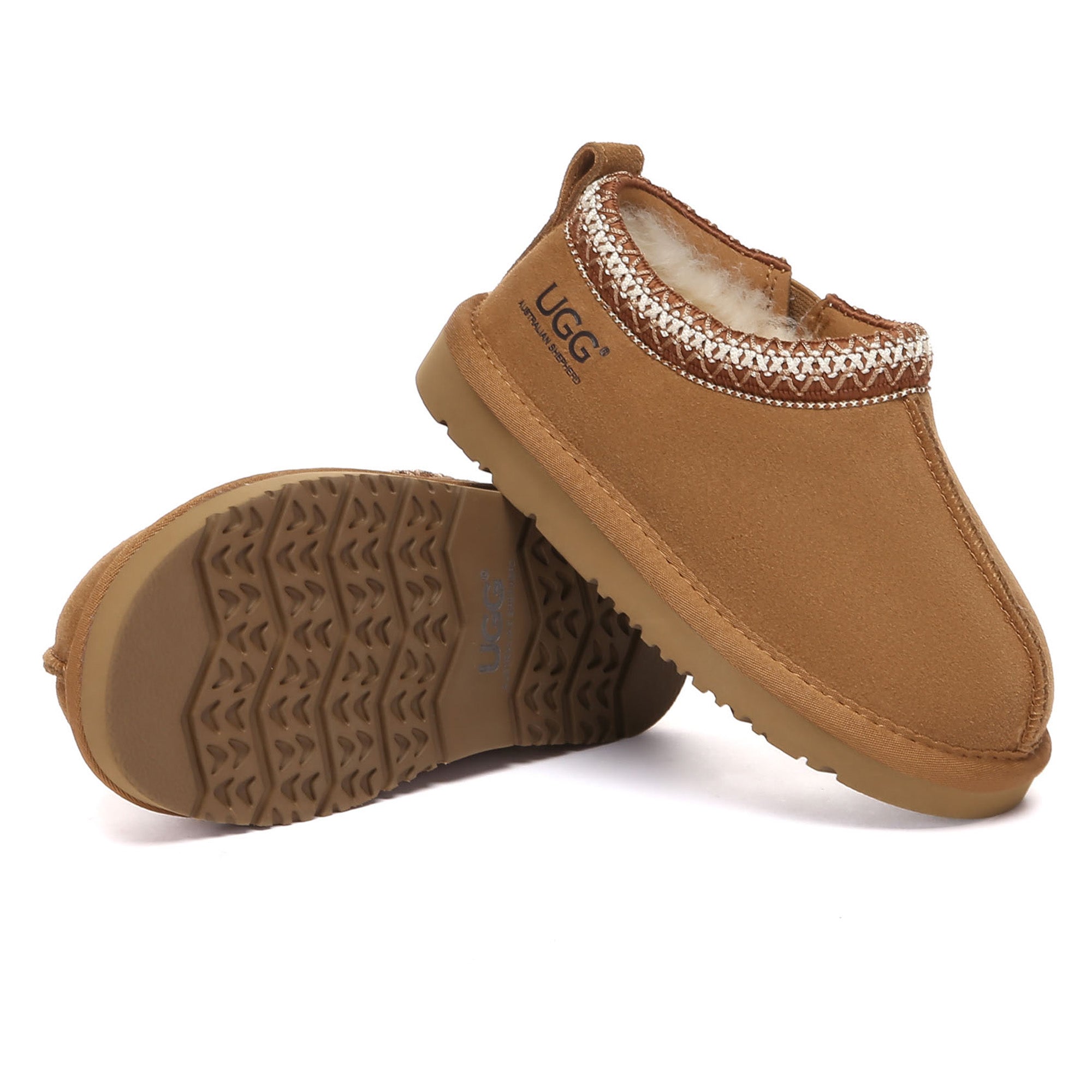EverUgg Tazzy Kids UGG slippers featuring soft, cozy material and a fun design for comfortable indoor wear.