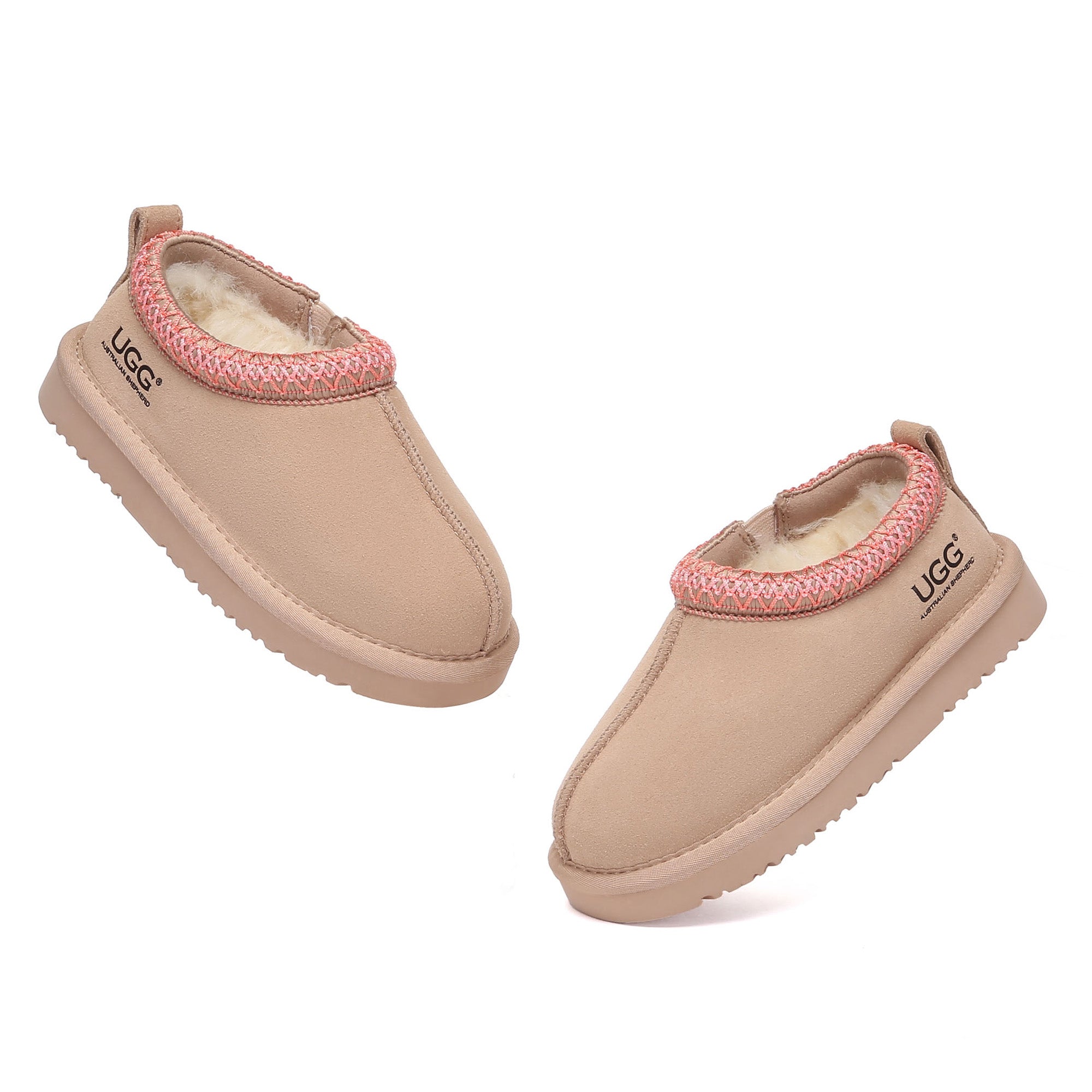 Kids' EverUgg Tazzy UGG slippers with soft plush lining and cozy design, perfect for indoor comfort.