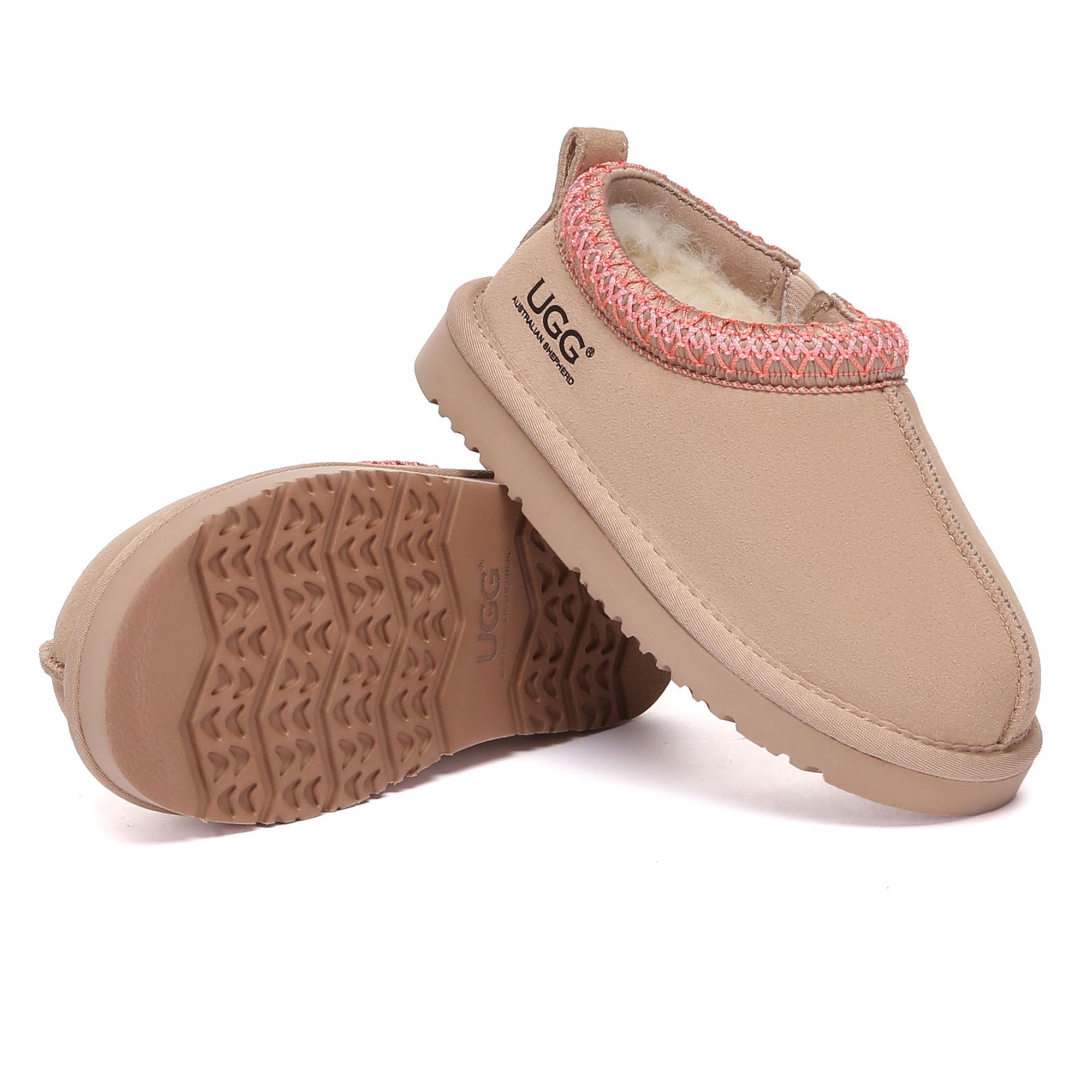 EverUgg Tazzy Kids UGG Slippers featuring soft plush material and cozy design for children.