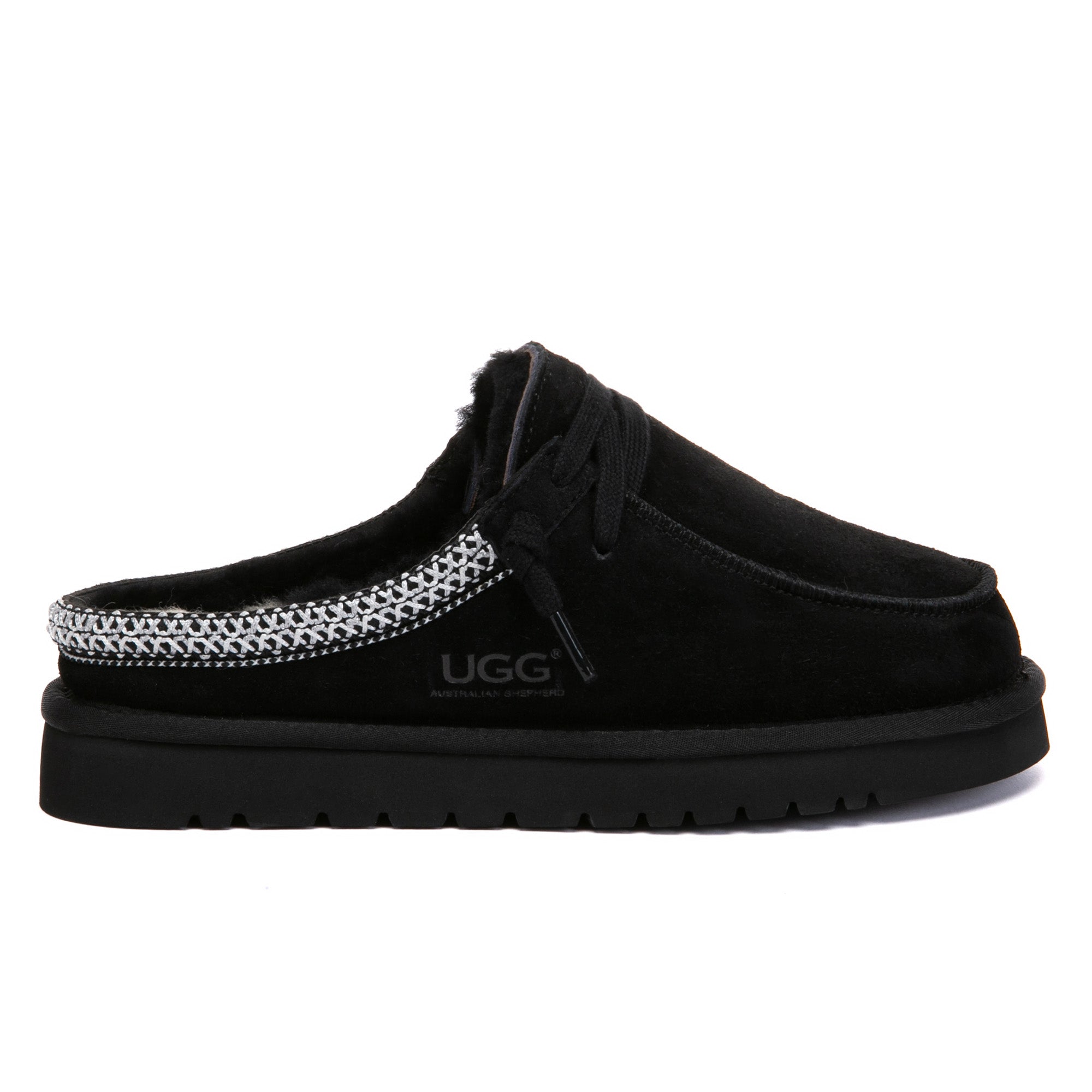 EverUgg Tazzy UGG slippers slide with soft plush interior and cozy design, perfect for indoor comfort.
