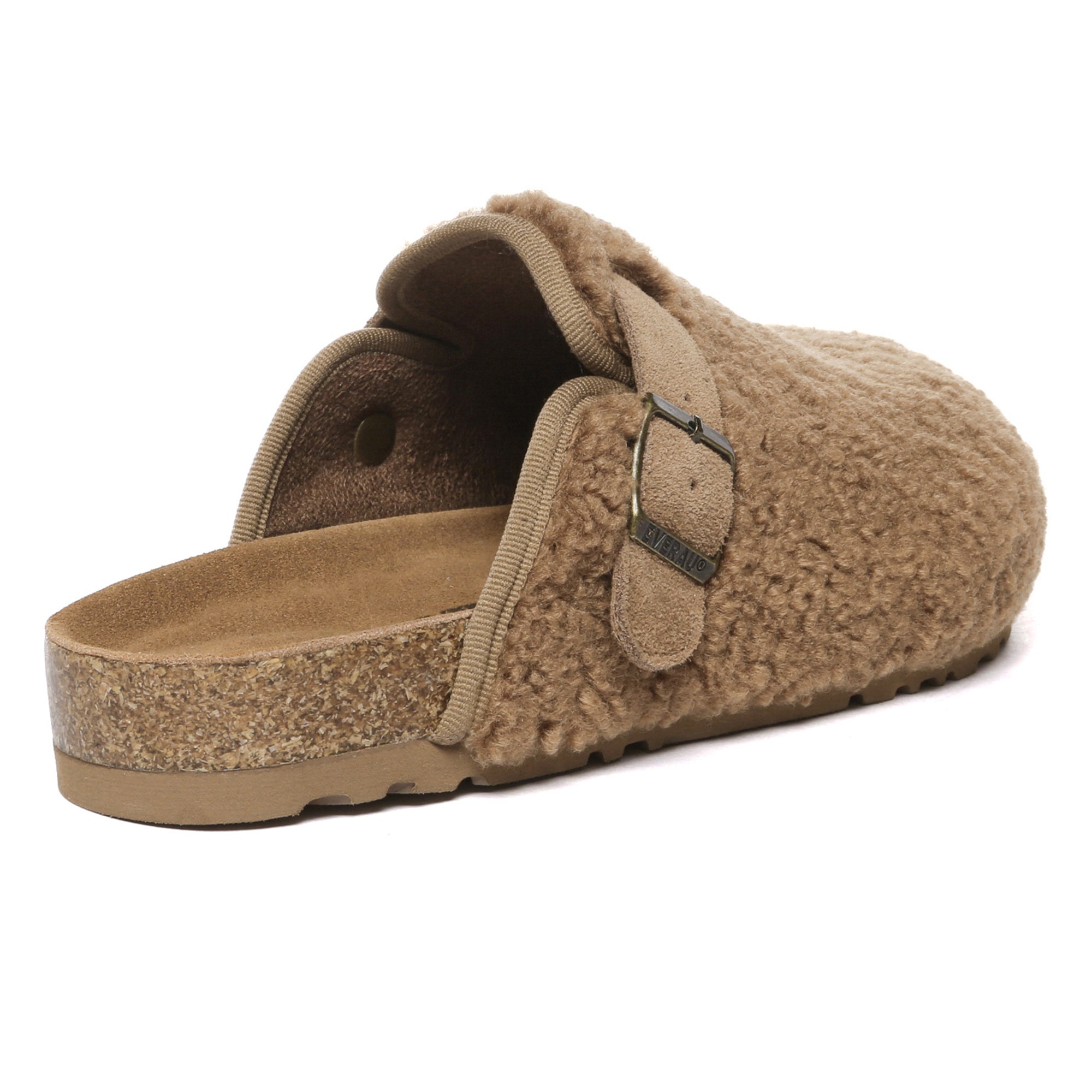 EverUgg Teddycozy Buckle Slippers Greta, cozy women's slippers with buckle detail and plush fur lining.