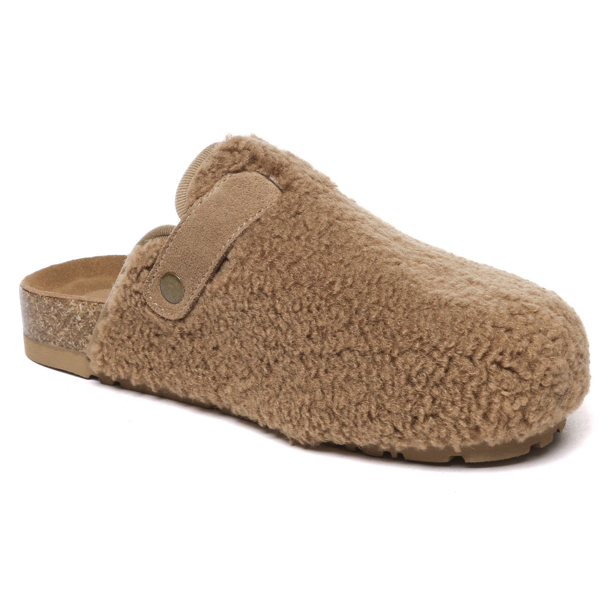 EverUgg Teddycozy Buckle Slippers Greta, soft plush slippers for women with buckle detail and cozy interior.