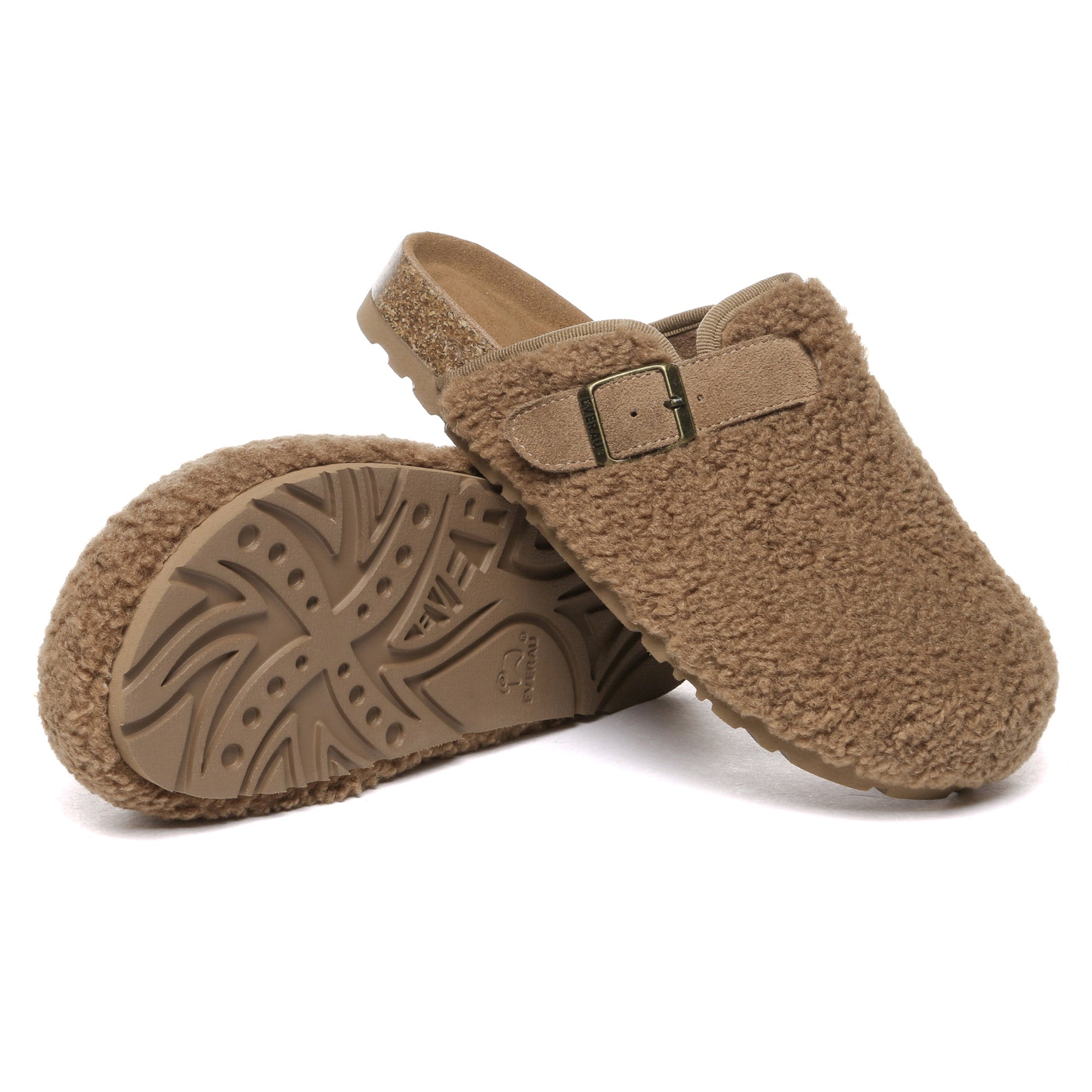 EverUgg Teddycozy Buckle Slippers Greta, cozy women's slippers with buckle detail and plush interior for comfort and style.