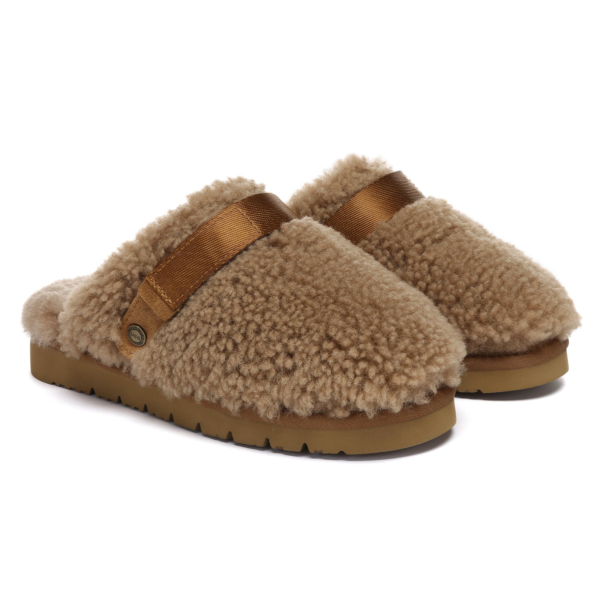 EverUgg Teddycozy Slingback UGG slippers for women with plush fur lining and soft slip-on design, perfect for cozy indoor wear.