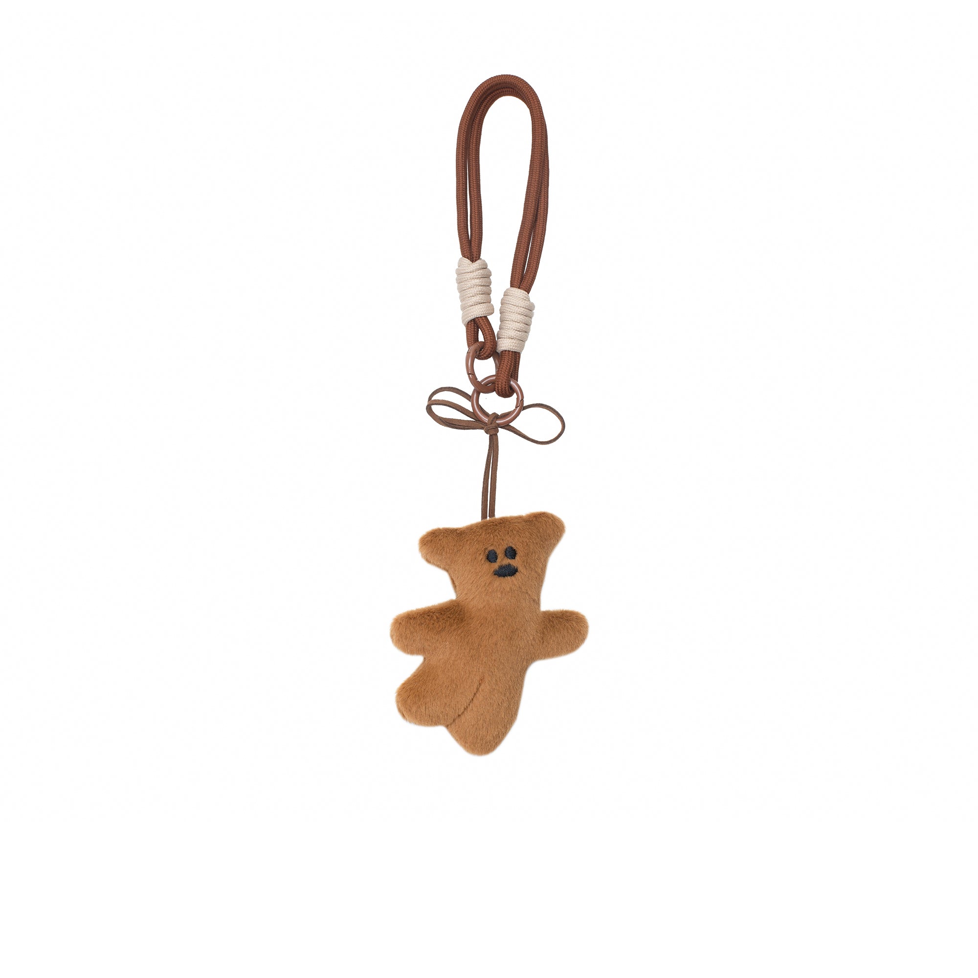 EverUgg tilted bear keychain charm featuring a cute bear design with a metal keyring, perfect for accessorizing keys or bags.