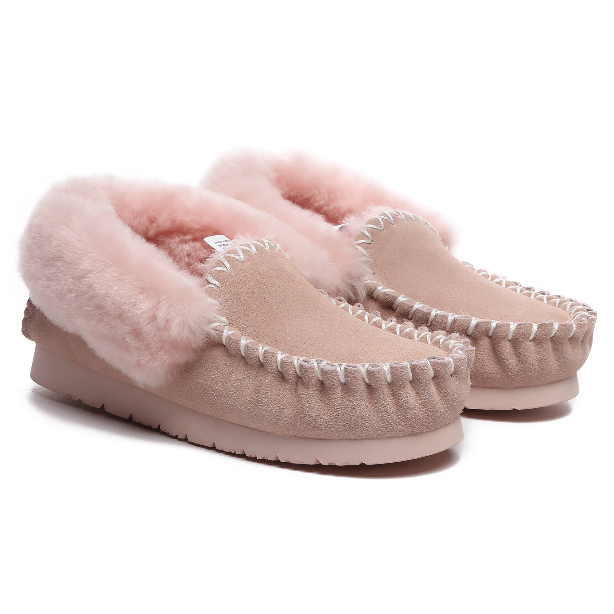 EverUgg traditional sheepskin moccasin for women featuring soft sheepskin material and slip-on design, indoor slippers with cozy style.