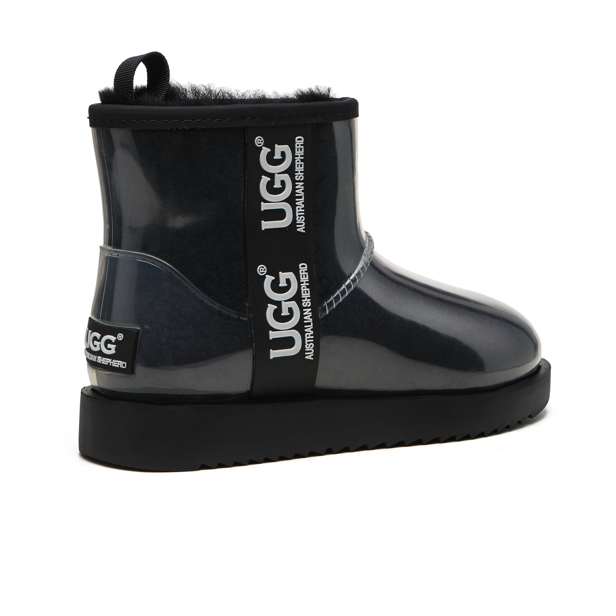 EverUgg coated mini classic rain boots, stylish gumboots with a glossy finish and durable design for wet weather.
