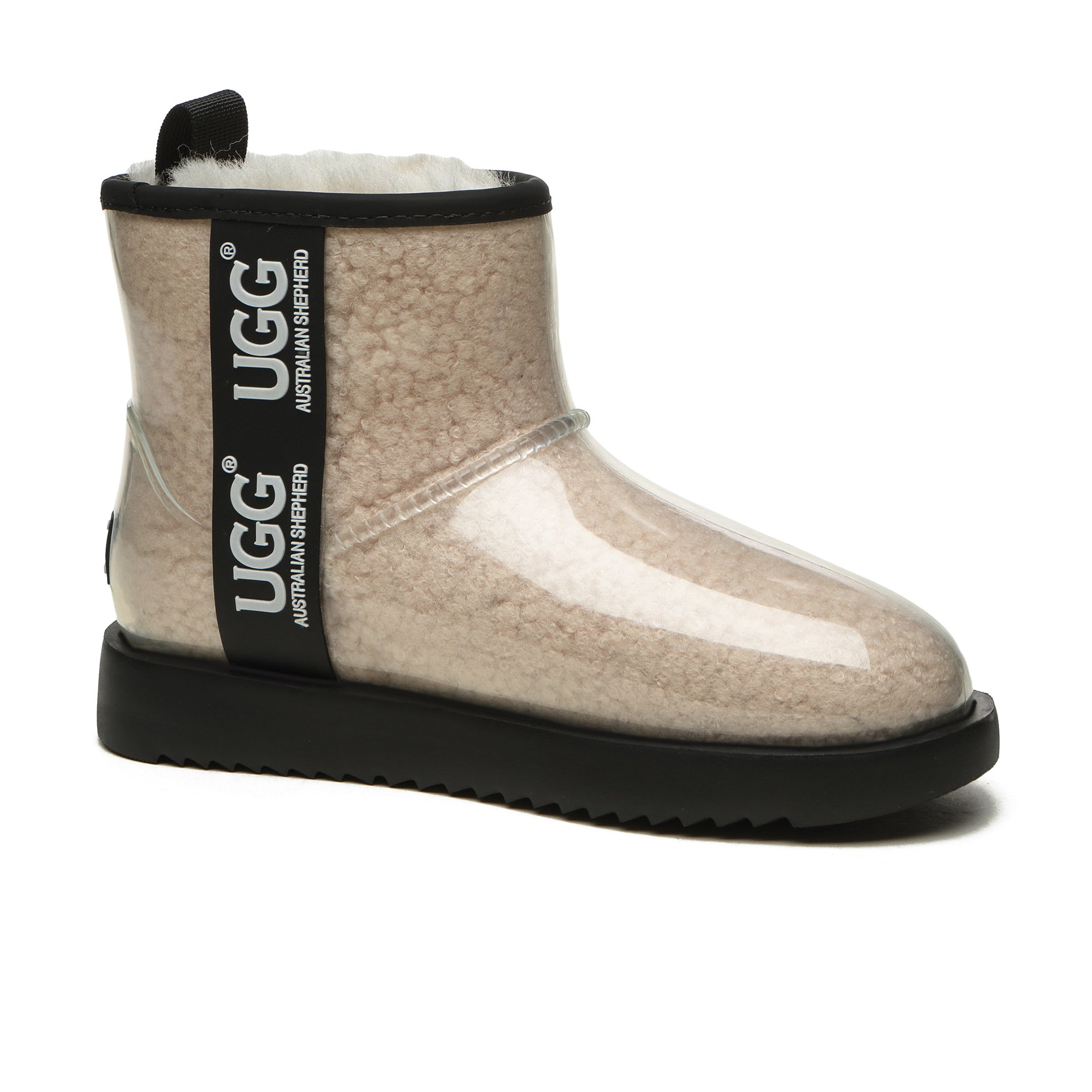 EverUgg coated mini classic rain boots in gumboot style, featuring a sleek, waterproof design perfect for rainy weather.