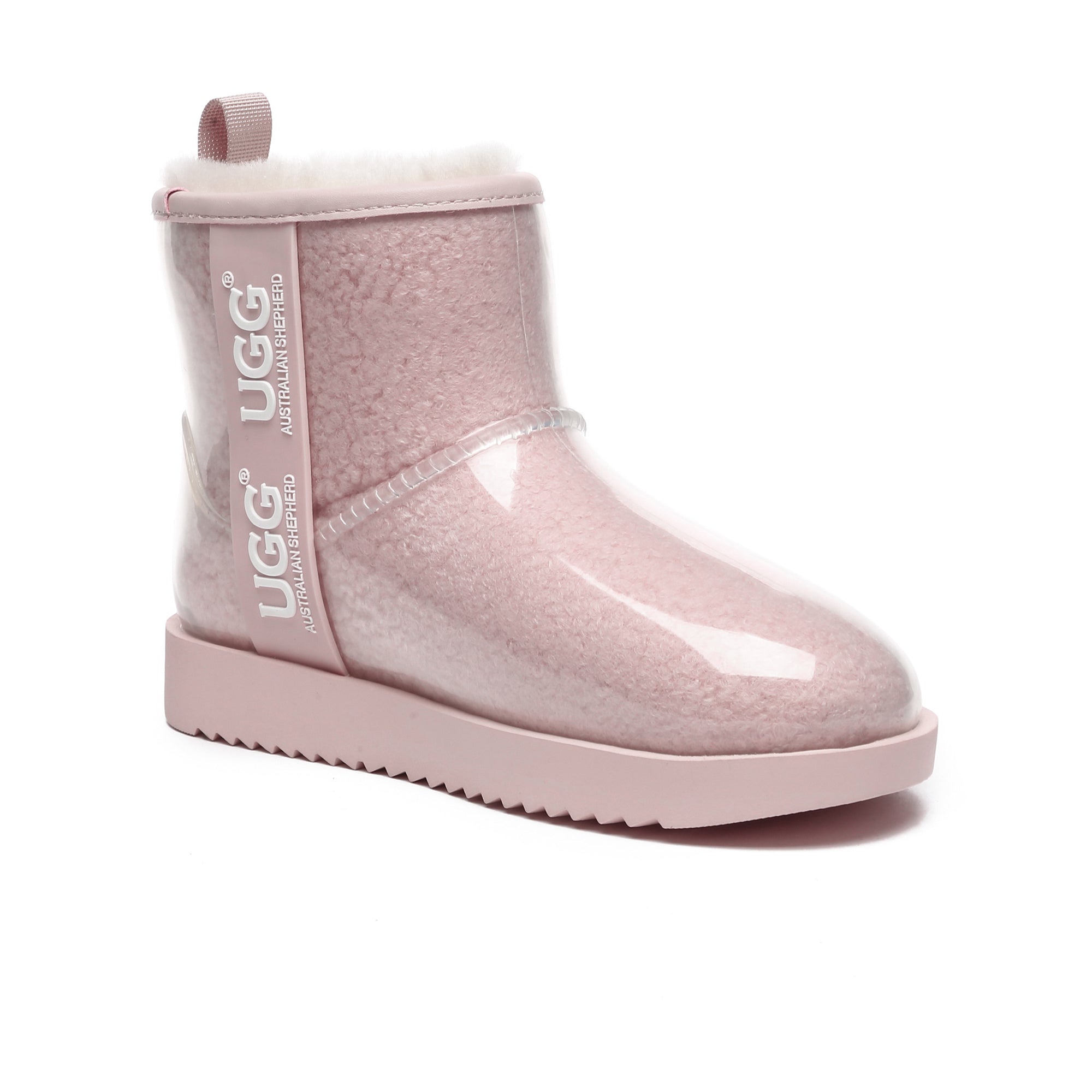 EverUgg coated mini classic rain boots, gumboots with a waterproof finish, featuring a sleek design and durable sole.