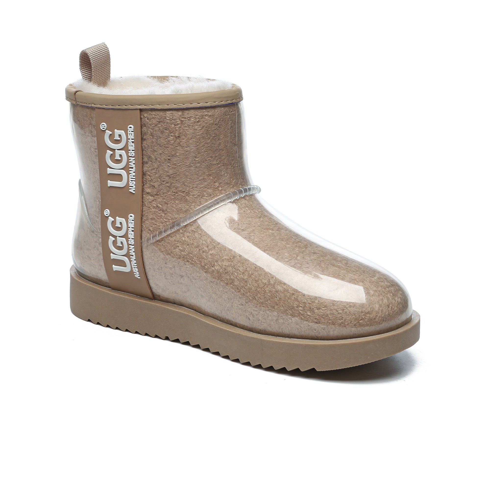 EverUgg coated mini classic rain boots, gumboots with a textured finish and waterproof design, suitable for wet weather.