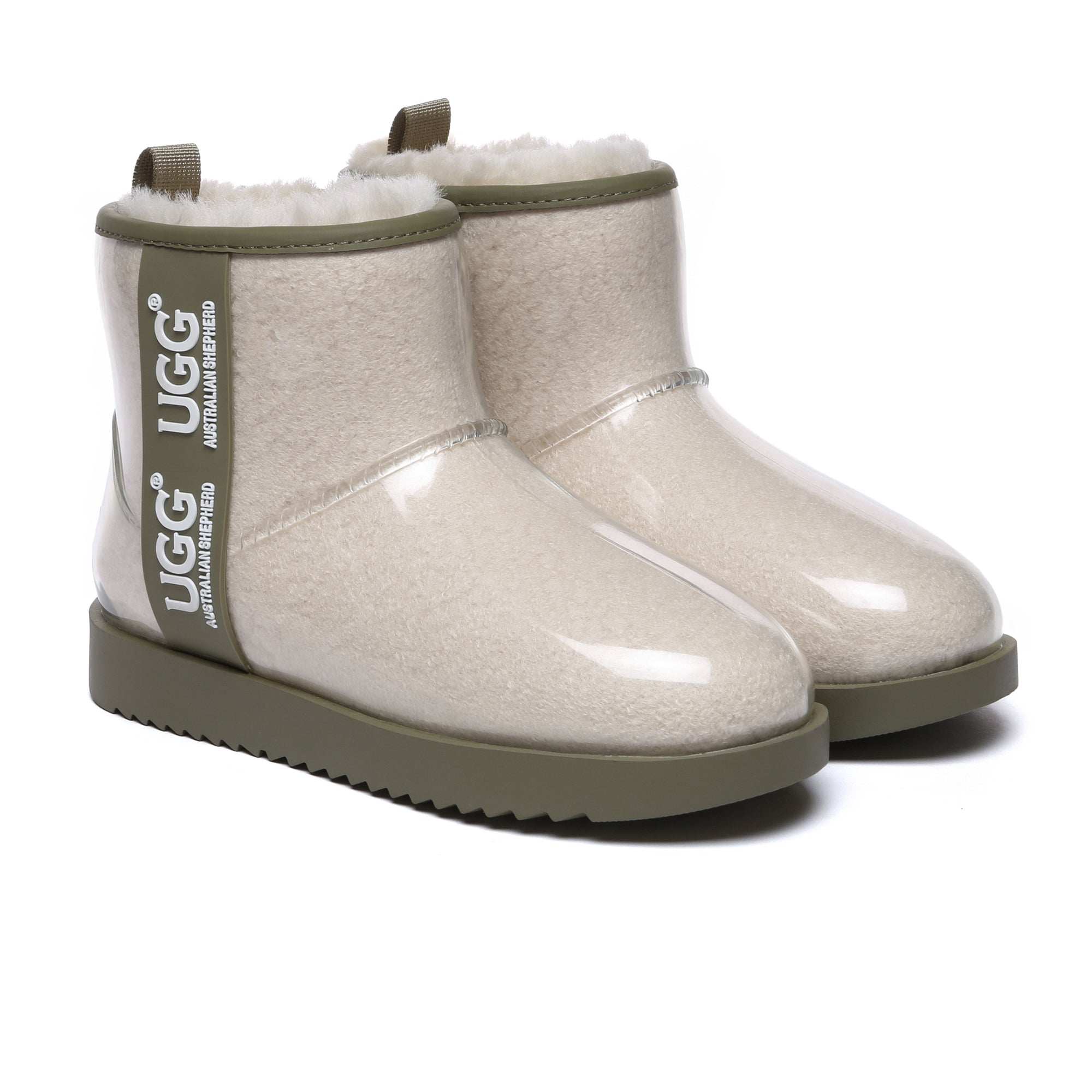 EverUgg coated mini classic rain boots in gumboot style, featuring a sleek design and waterproof coating.