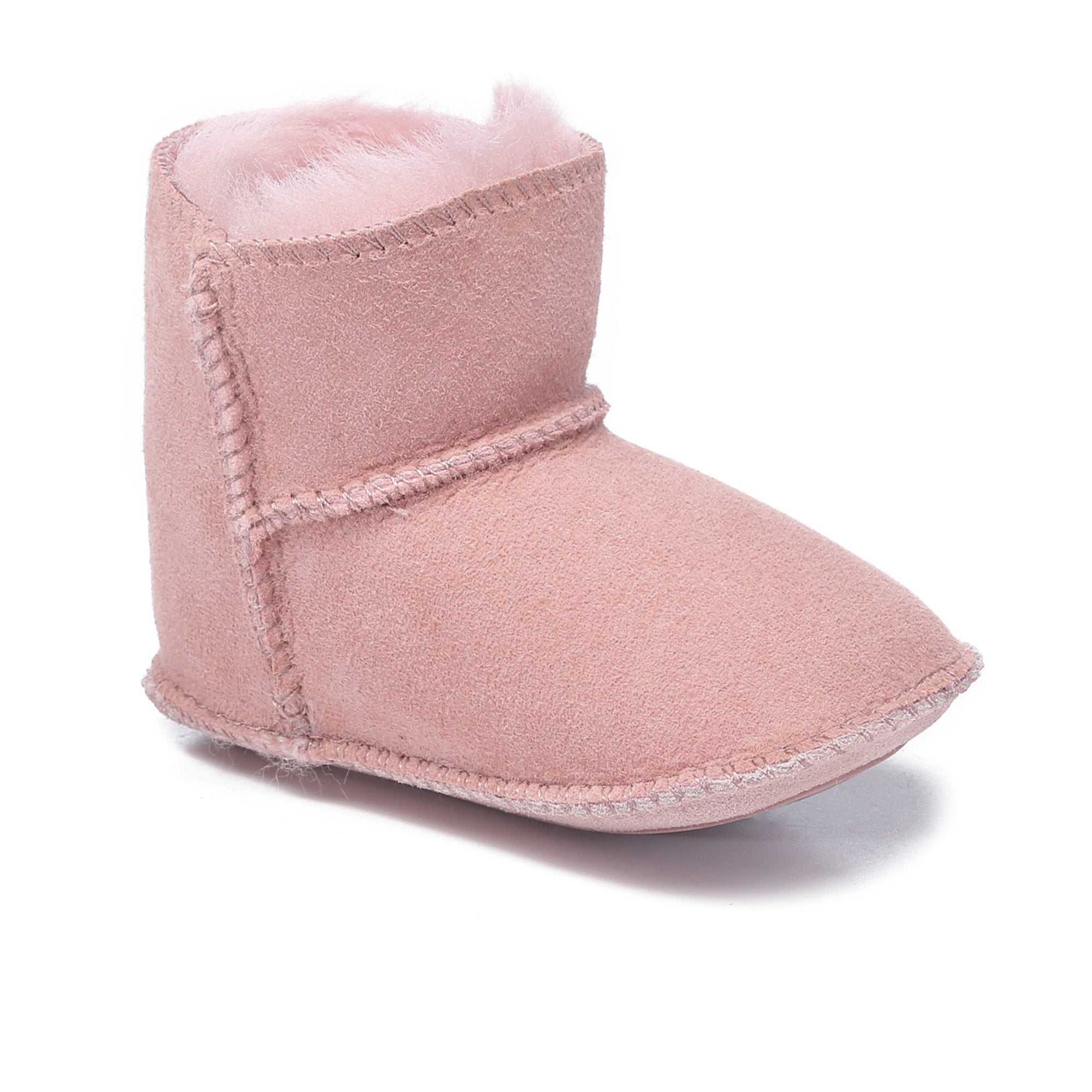 Kids UGG Eliana baby booties by EverUgg featuring soft, cozy shearling lining and durable suede exterior for little feet.