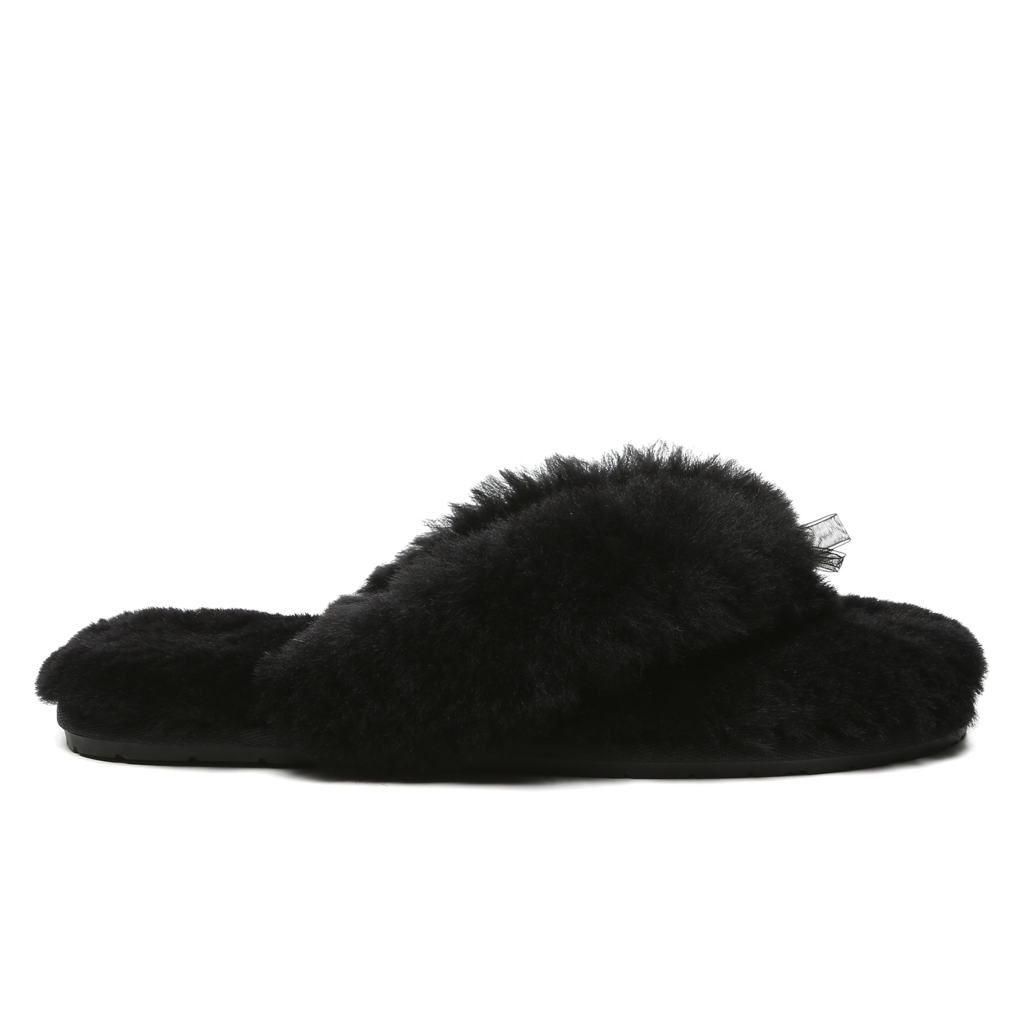 EverUgg fluffy thong slides for women featuring soft, plush material and open-toe design perfect for casual comfort.