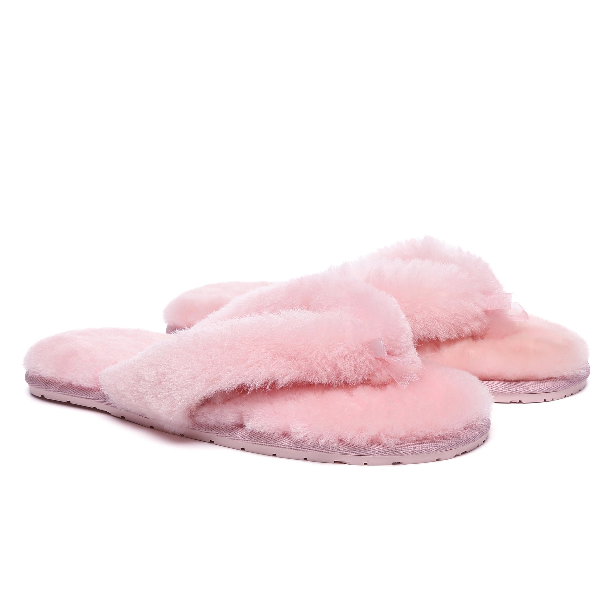 EverUgg fluffy thong slides for women, featuring soft, plush material and open-toe design, perfect for casual comfort.