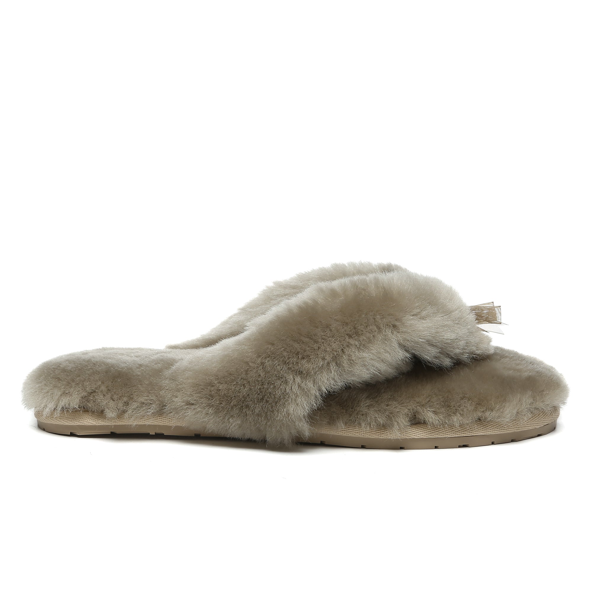 EverUgg UGG Fluffy Thongs slides for women, featuring plush, cozy straps and a comfortable slip-on design.