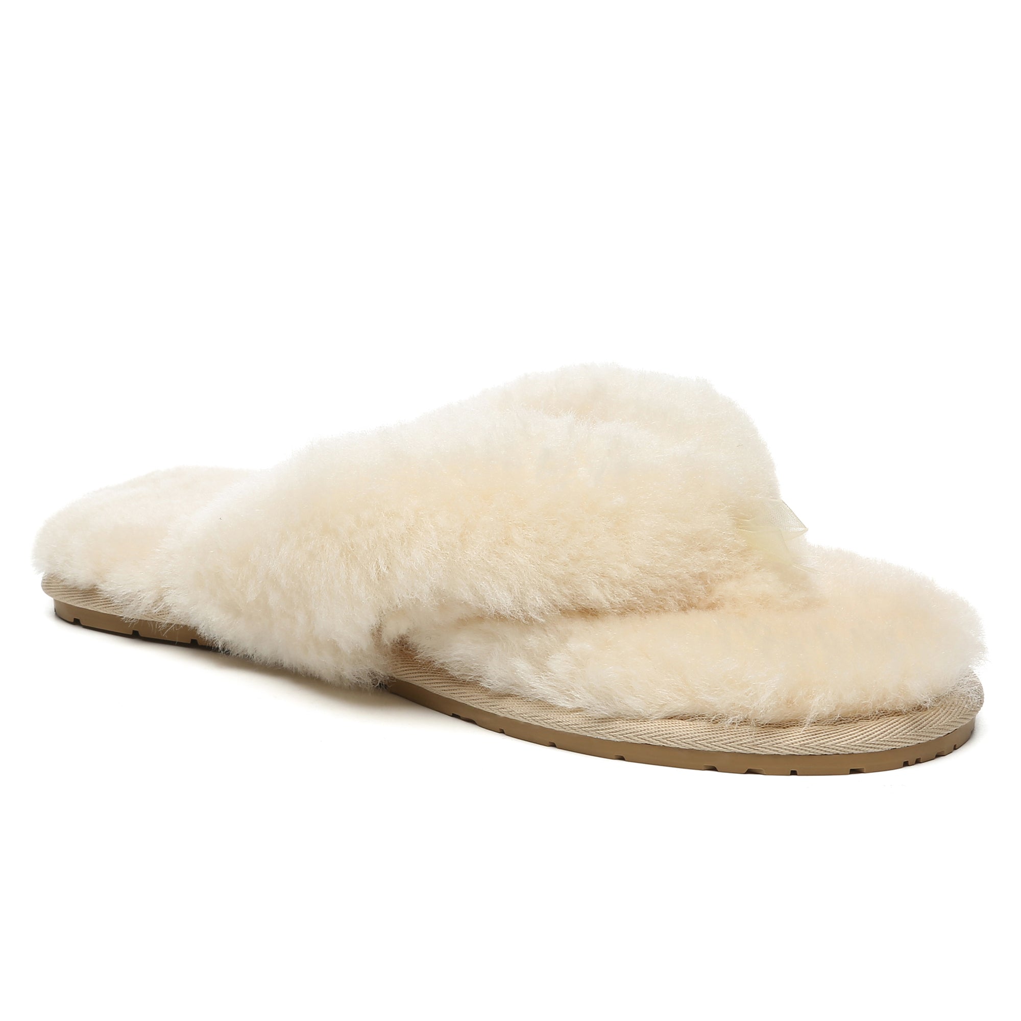 EverUgg UGG Fluffy Thongs Slides for women, featuring soft, plush material and casual slide design perfect for comfortable wear