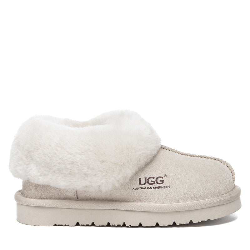 EverUgg kids ankle slippers, cozy slip-on shoes for children, featuring soft material and casual design for comfort.