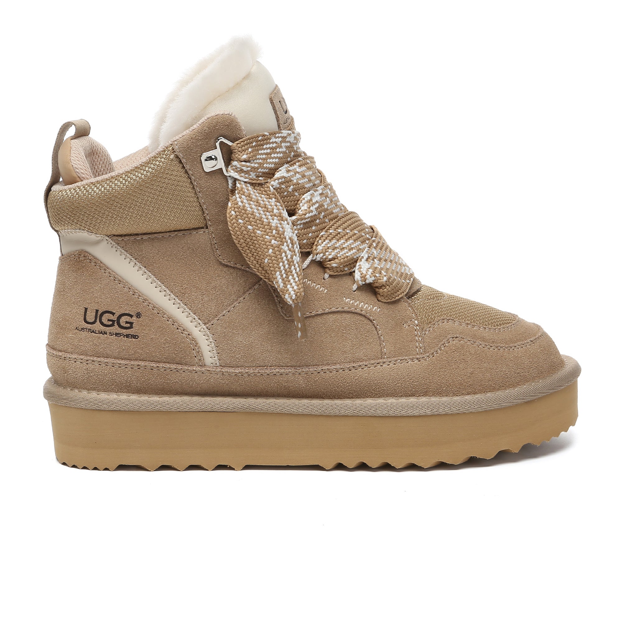 EverUgg lace-up ankle platform sneakers for women featuring a stylish design and durable sole in a casual footwear style.