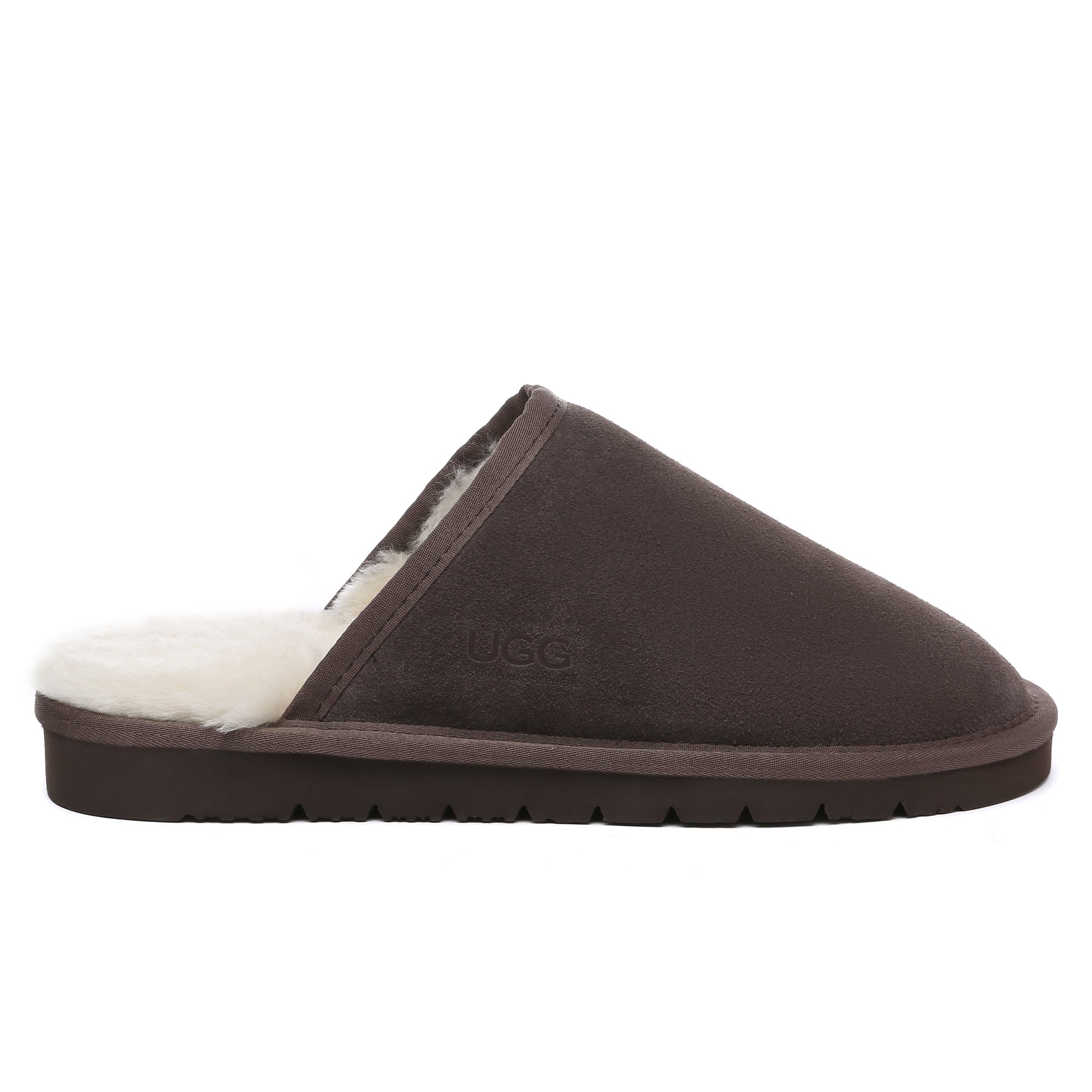 EverUgg men's UGG Ultra Comfort Sole slippers with plush interior and slip-on design, perfect for indoor comfort.