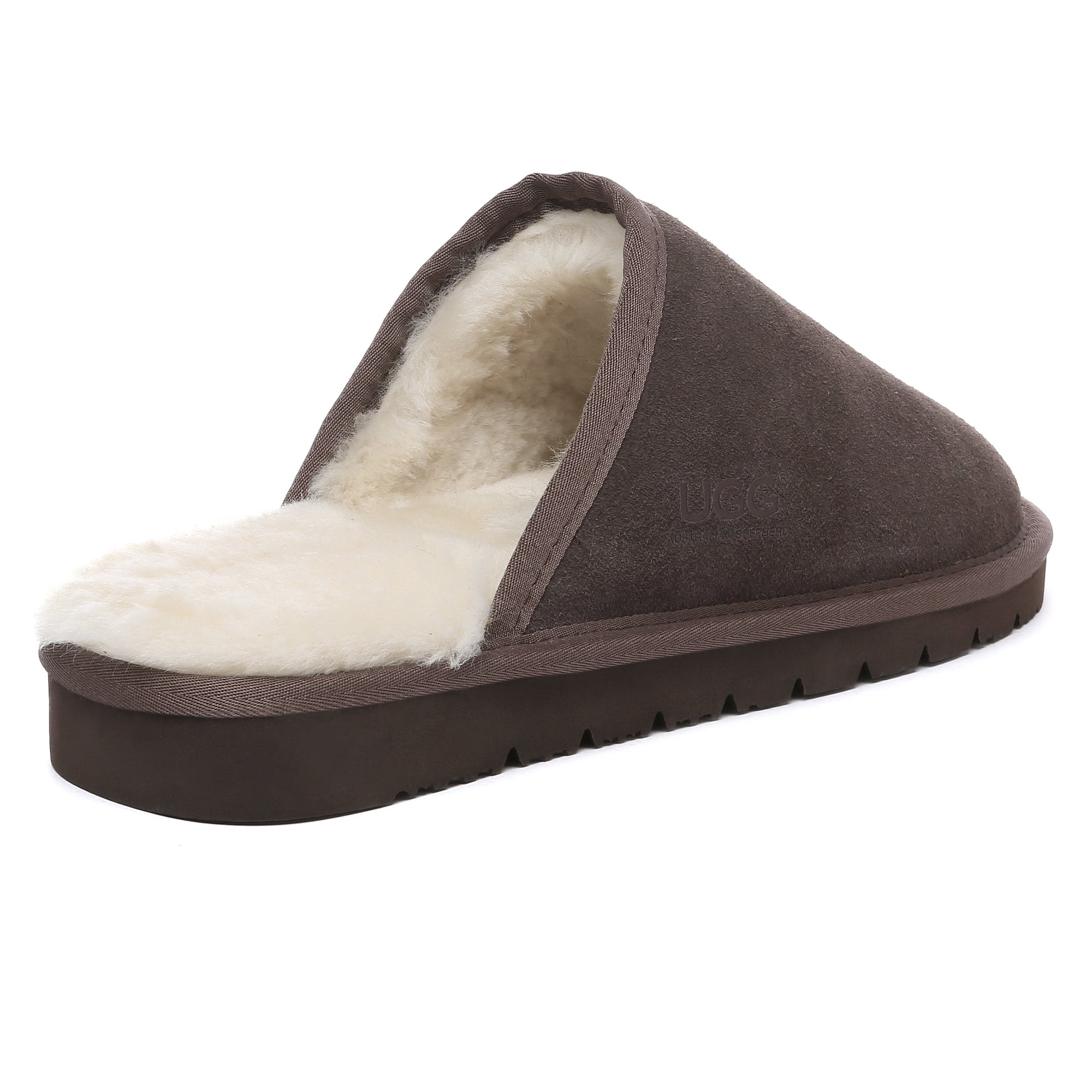 EverUgg men's UGG slippers with ultra comfort soles, featuring soft interior and classic slip-on style for cozy indoor wear.