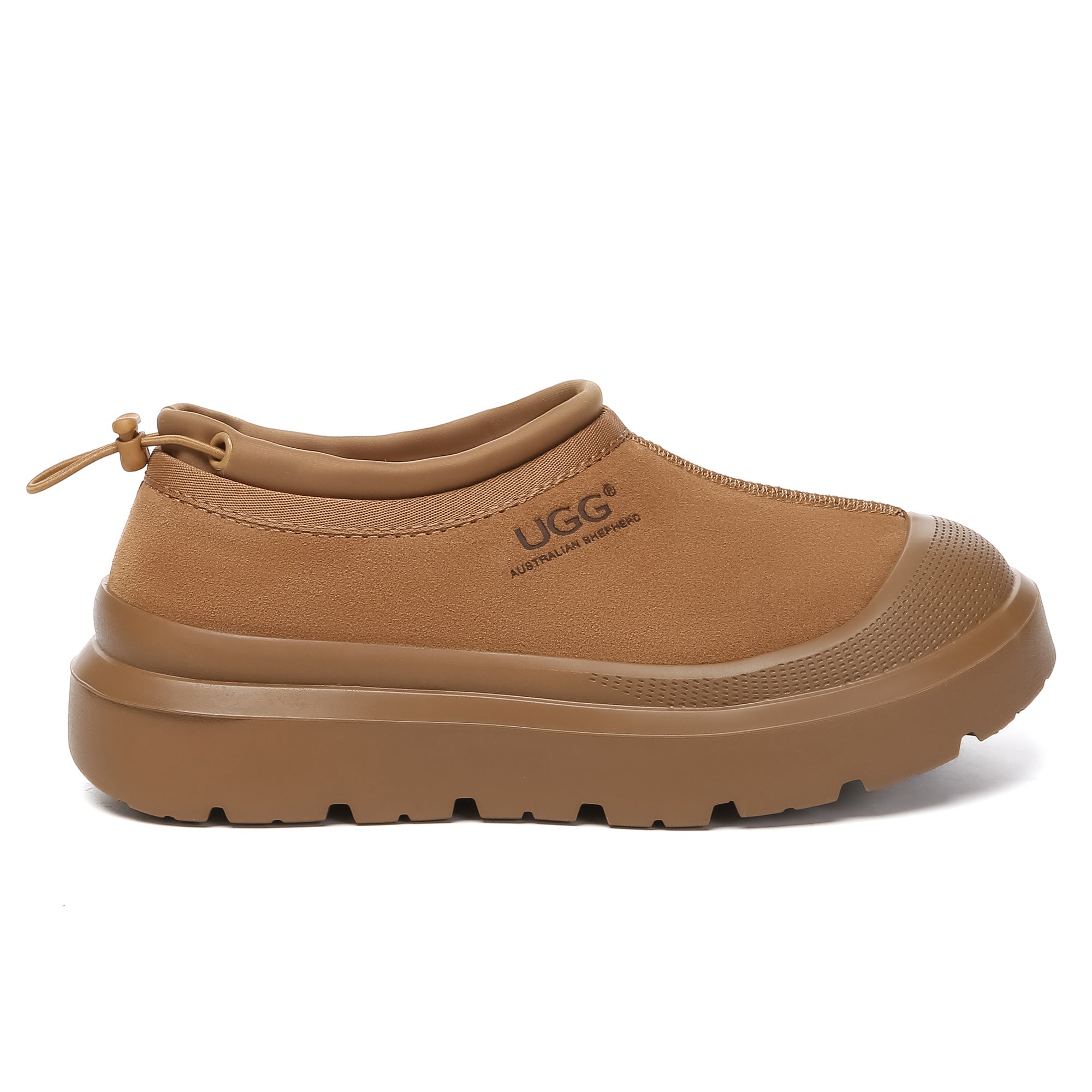 EverUgg women's UGG outdoor adjustable platform slippers with thick sole and comfortable straps, suitable for casual outdoor wear.