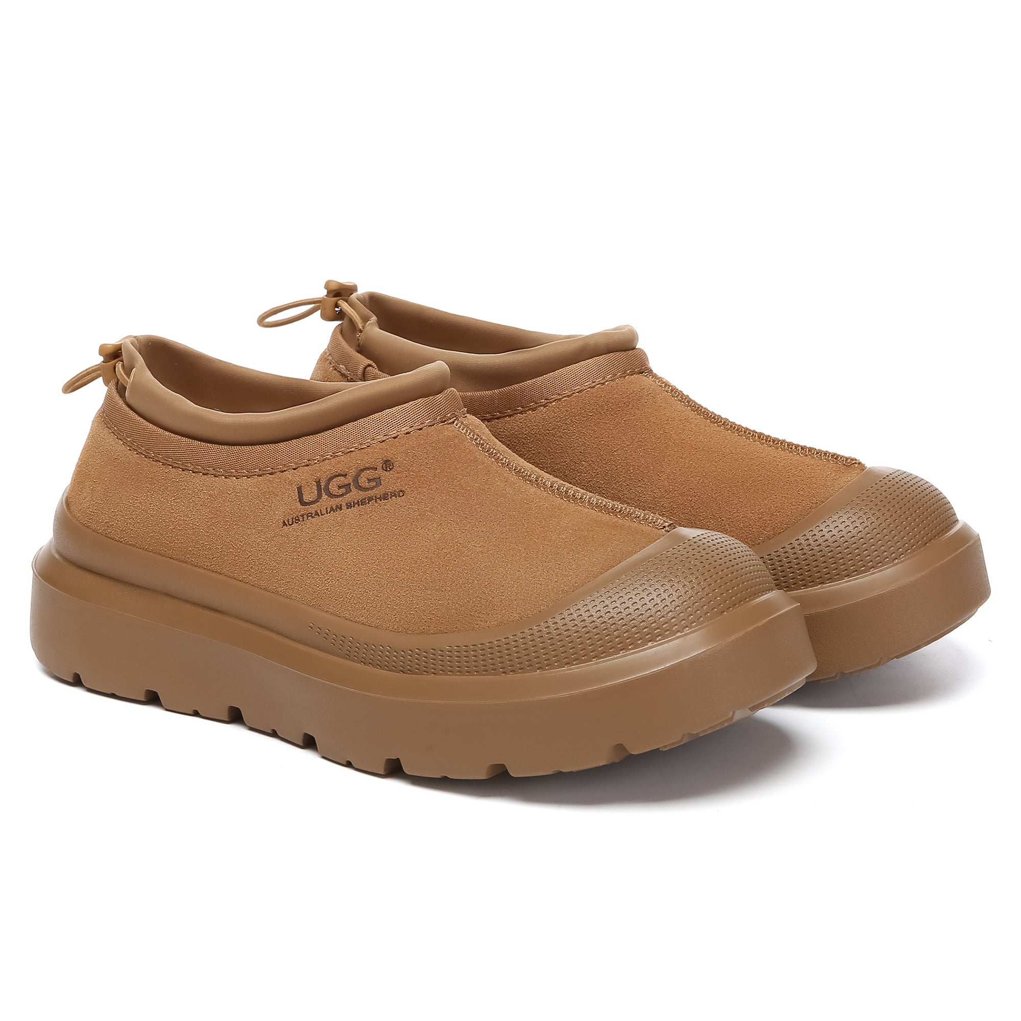 EverUgg women's outdoor adjustable platform slippers showing the cushioned footbed, slip-on design, and sturdy sole.