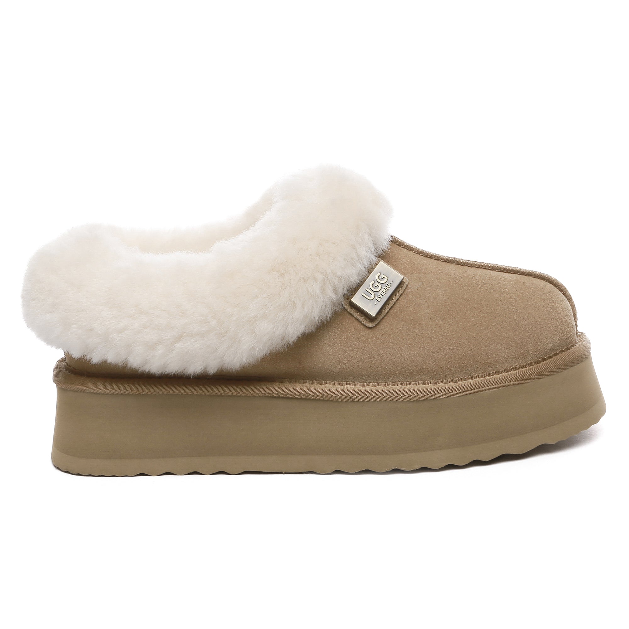 EverUgg UGG Platform Ankle Slippers, cozy slip-on shoes with cushioned soles and ankle coverage, ideal for casual comfort.