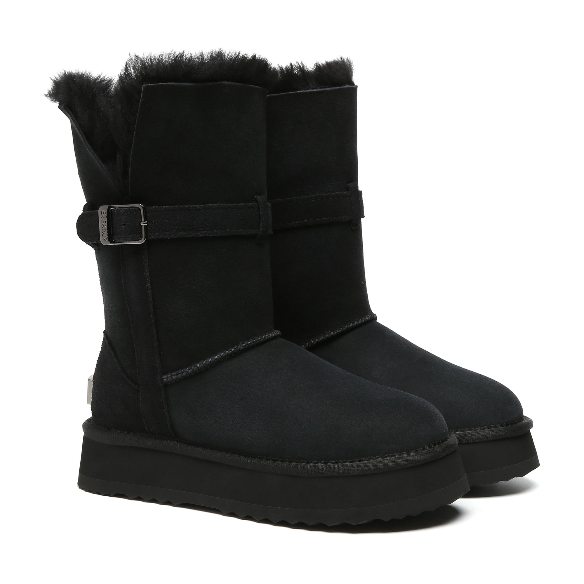 EverUgg UGG platform foldable short boots Valerie, women's fashion boots with a sleek design and foldable ankle feature.