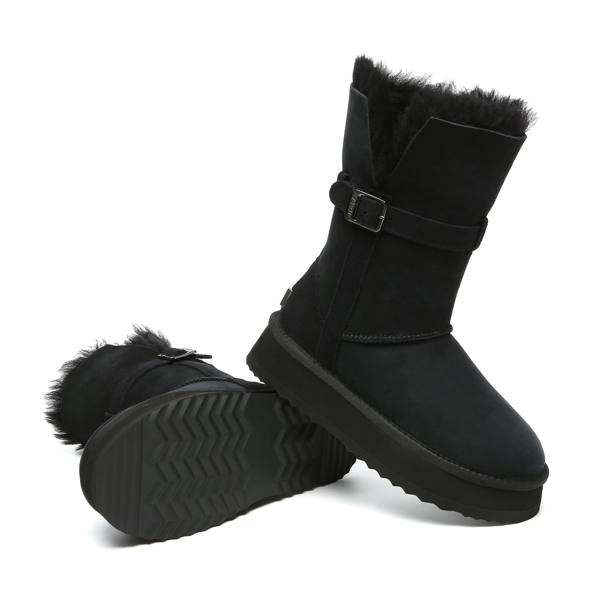 EverUgg UGG Platform Foldable Short Boots Valerie for women, stylish foldable ankle boots with a comfortable platform sole.