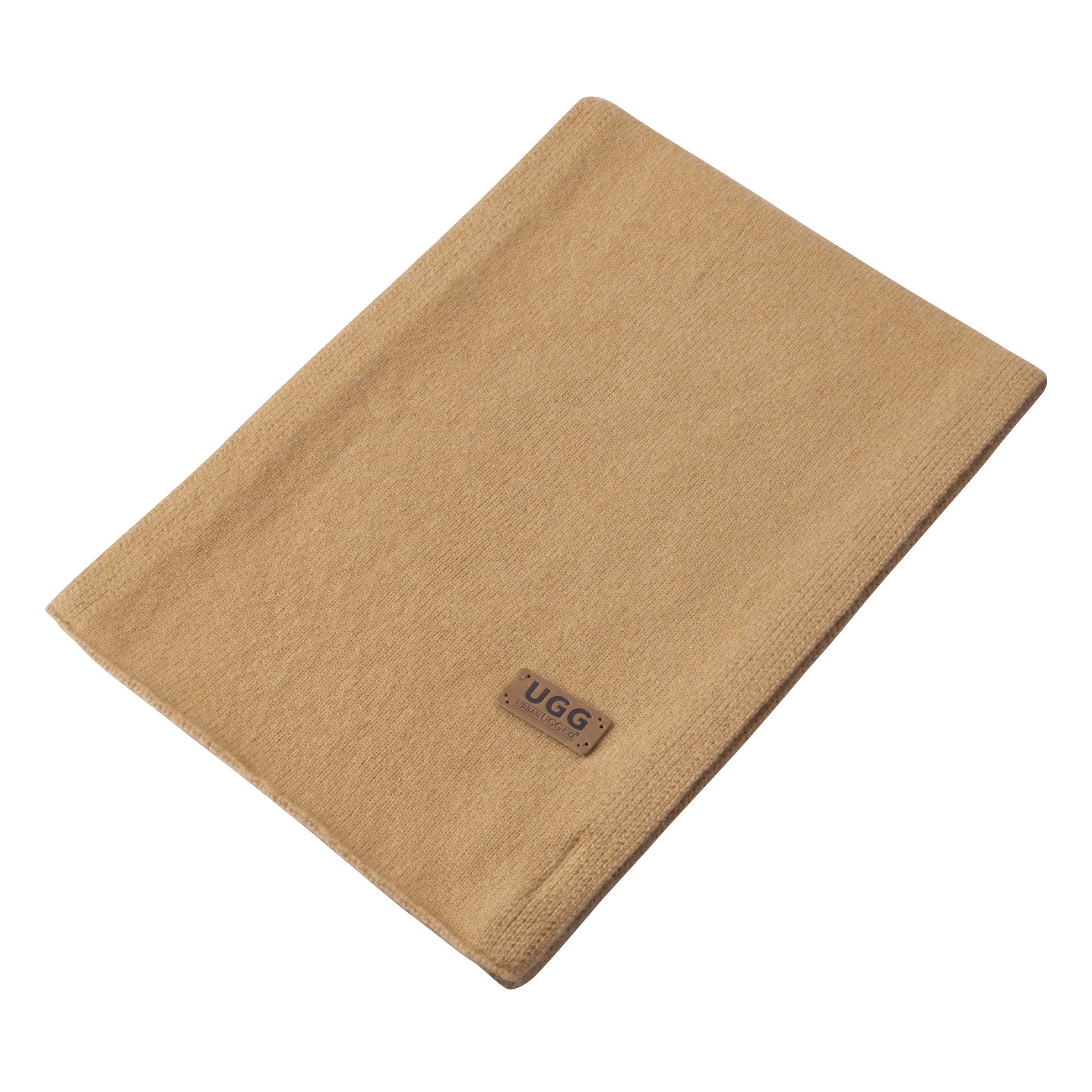 EverUgg UGG Premium Cashmere Scarf in soft, luxurious knit fabric, displayed draped for a cozy, stylish look.