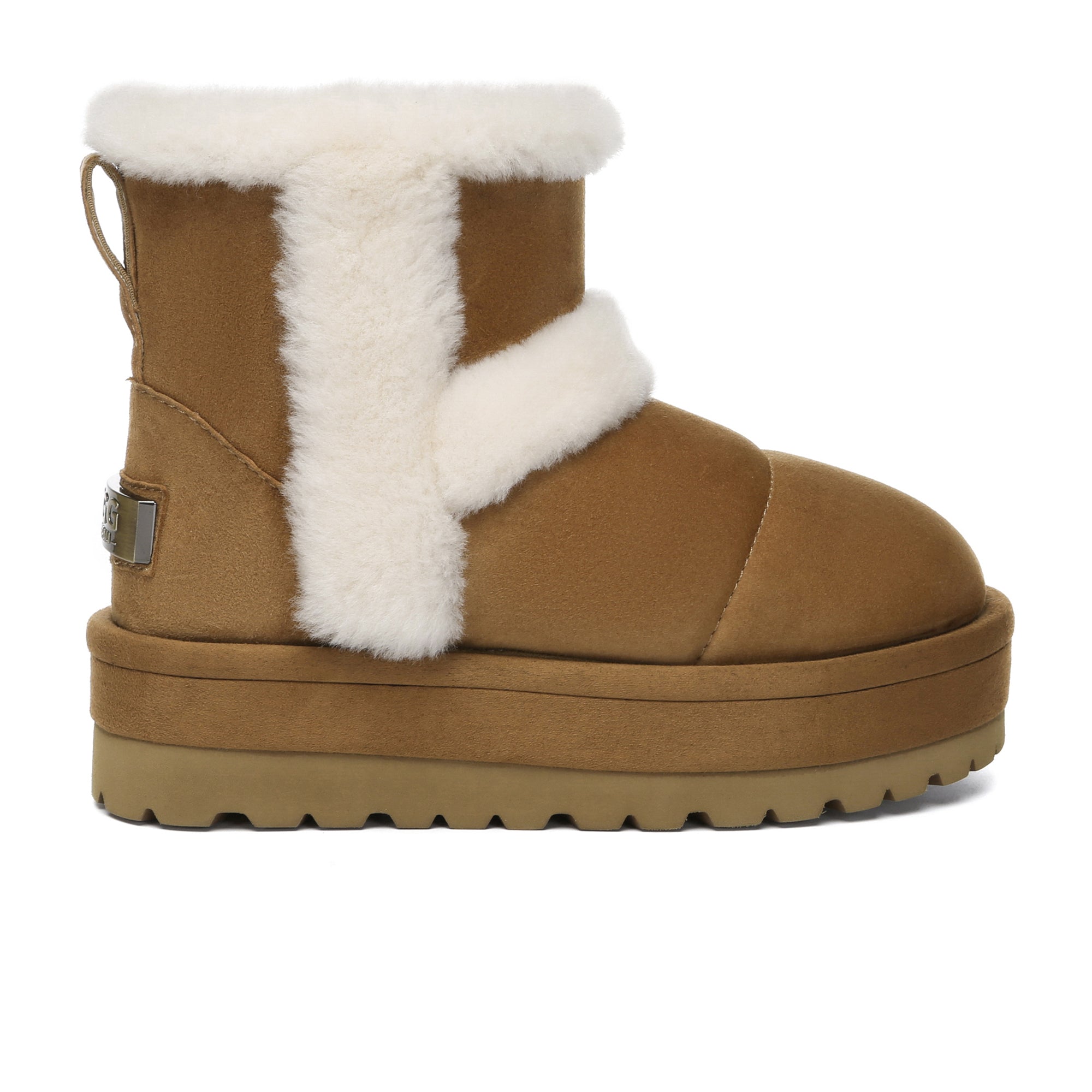 EverUgg UGG Premium Platform Shearling Fur Boots for women, showing the cozy shearling lining and stylish platform design.