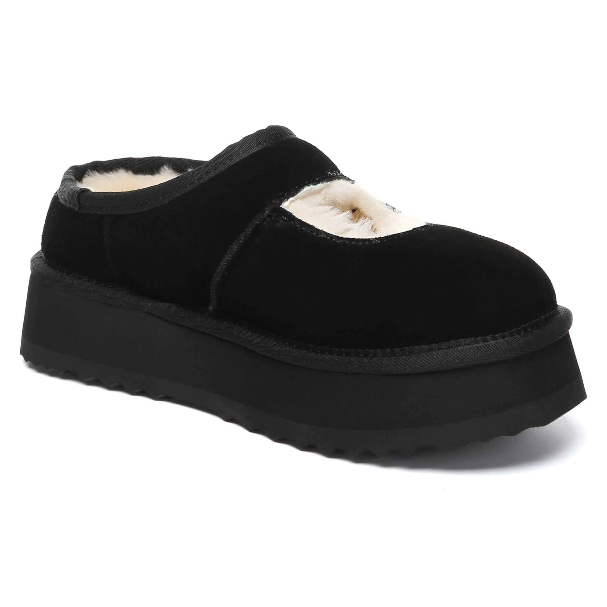 EverUgg UGG Reveal Platform slippers for women featuring soft plush lining and a chunky platform sole.