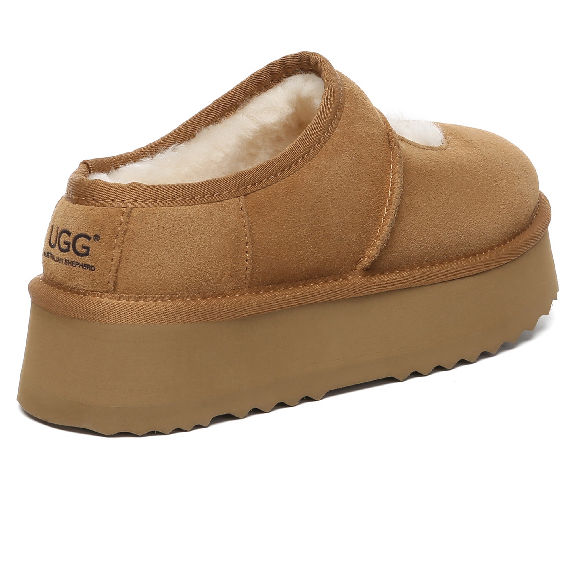 EverUgg UGG Reveal Platform Slippers for women, stylish slip-on slippers with cushioned soles and plush lining.