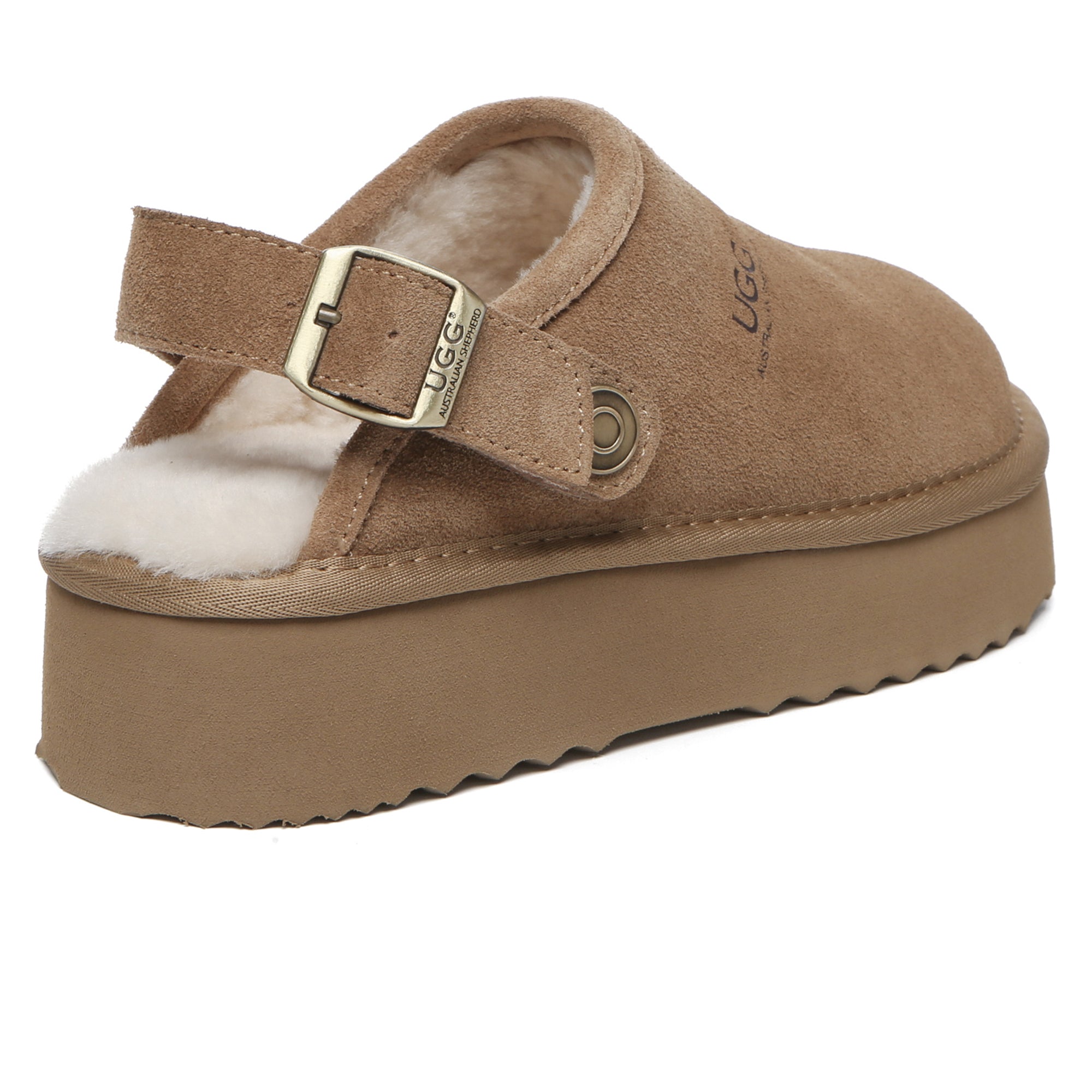 EverUgg Sady buckle strap platform slipper for women with cushioned sole and stylish design, featuring buckle accents and slip-on comfort.