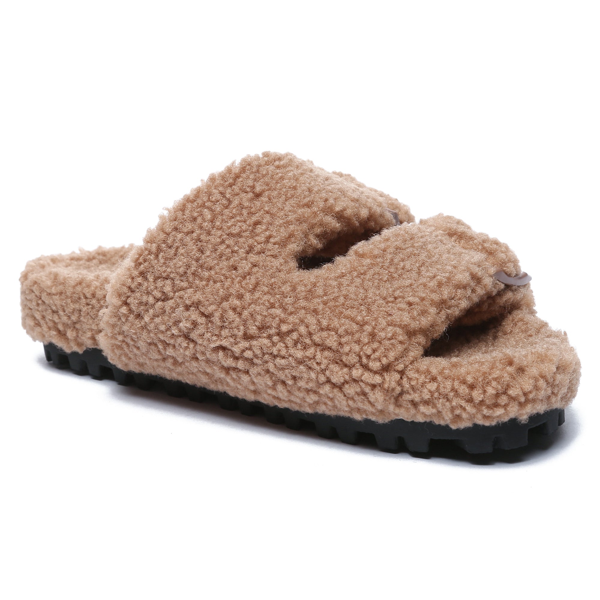EverUgg UGG women's adjustable buckle sandal slides with open toes and cushioned soles, perfect for casual wear.