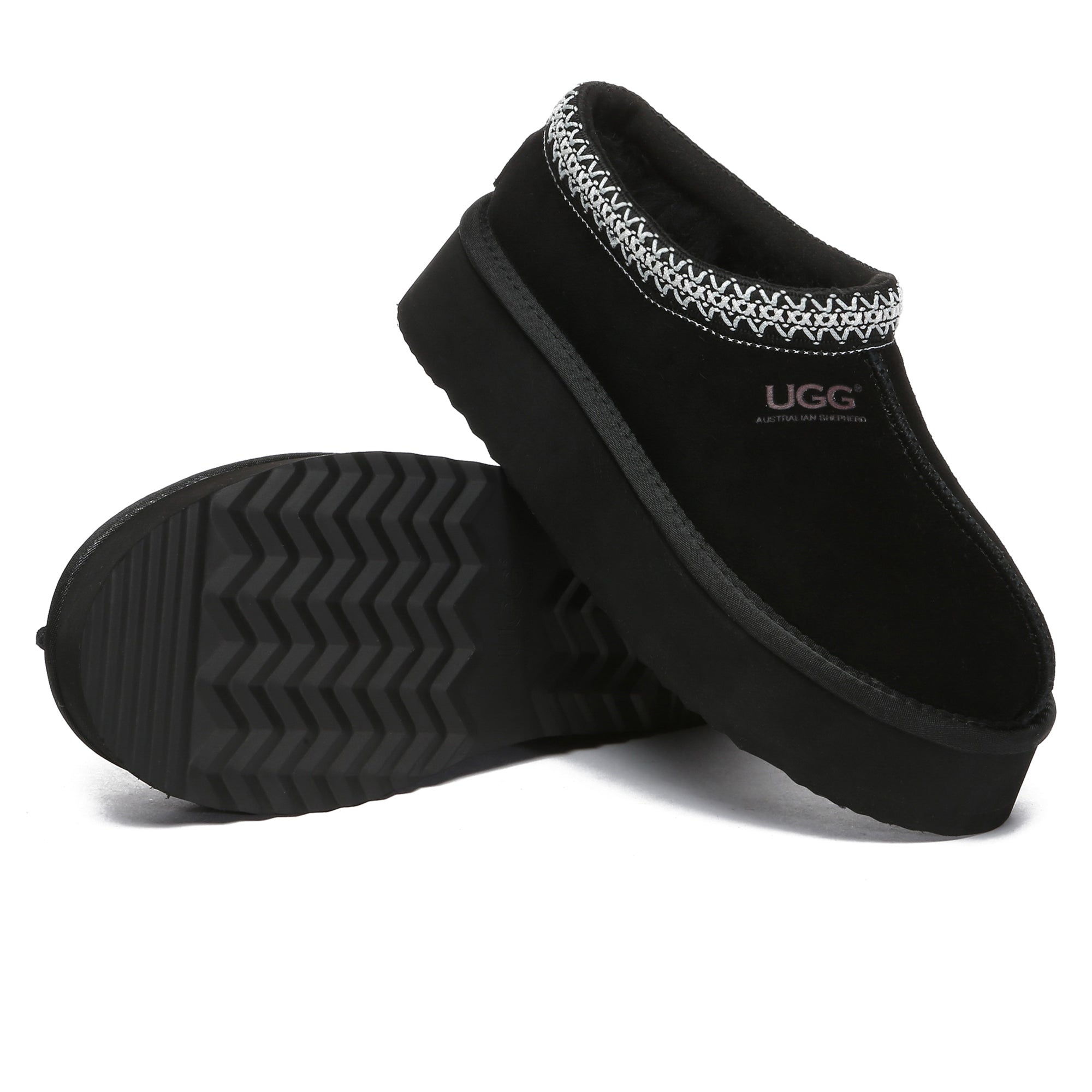 EverUgg Tazzy Platform Slippers featuring plush interior and stylish slip-on design, perfect for cozy indoor wear.