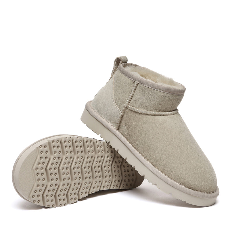 EverUgg Ultra Mini Classic UGG boots for women in special colors, showcasing soft suede material and cozy shearling lining.