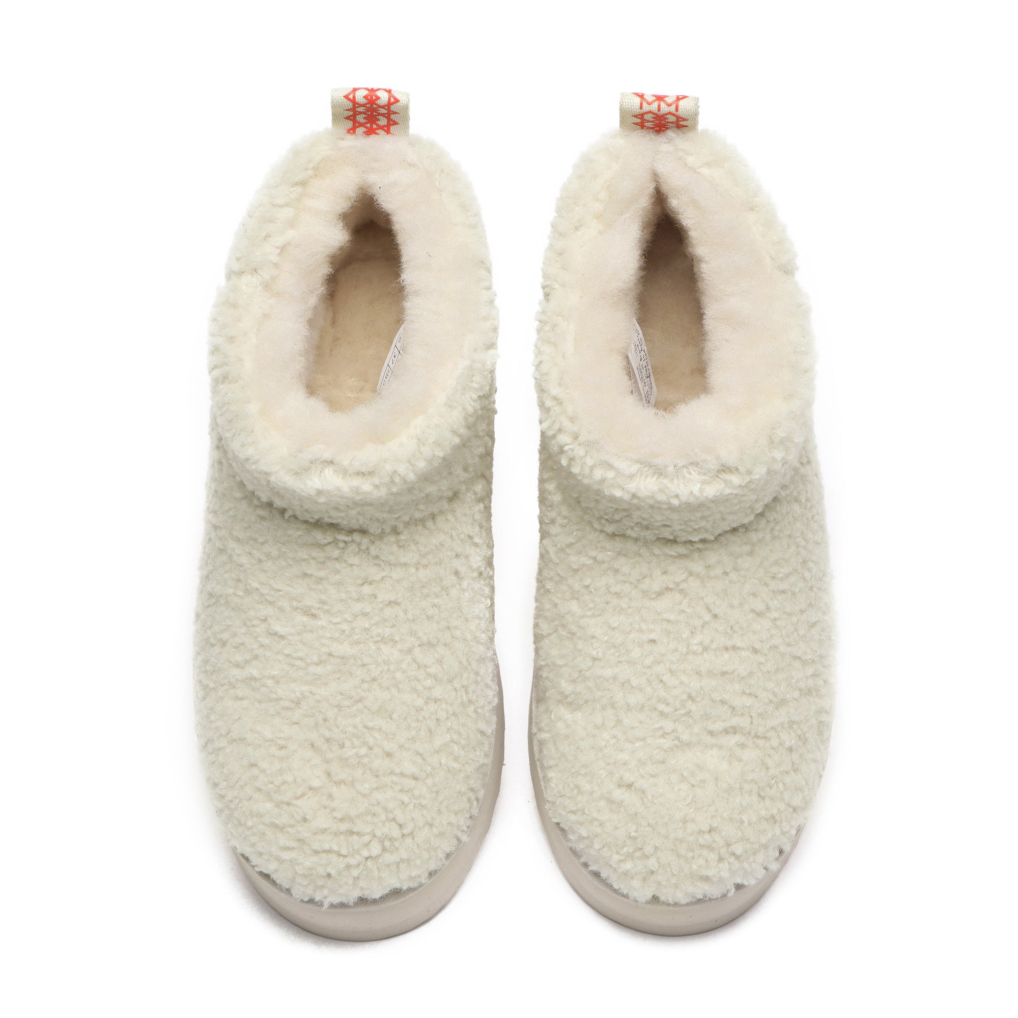 EverUgg Ultra Mini TeddyFluff platform UGG boots in sand color, featuring plush teddy fleece and chunky sole detail.