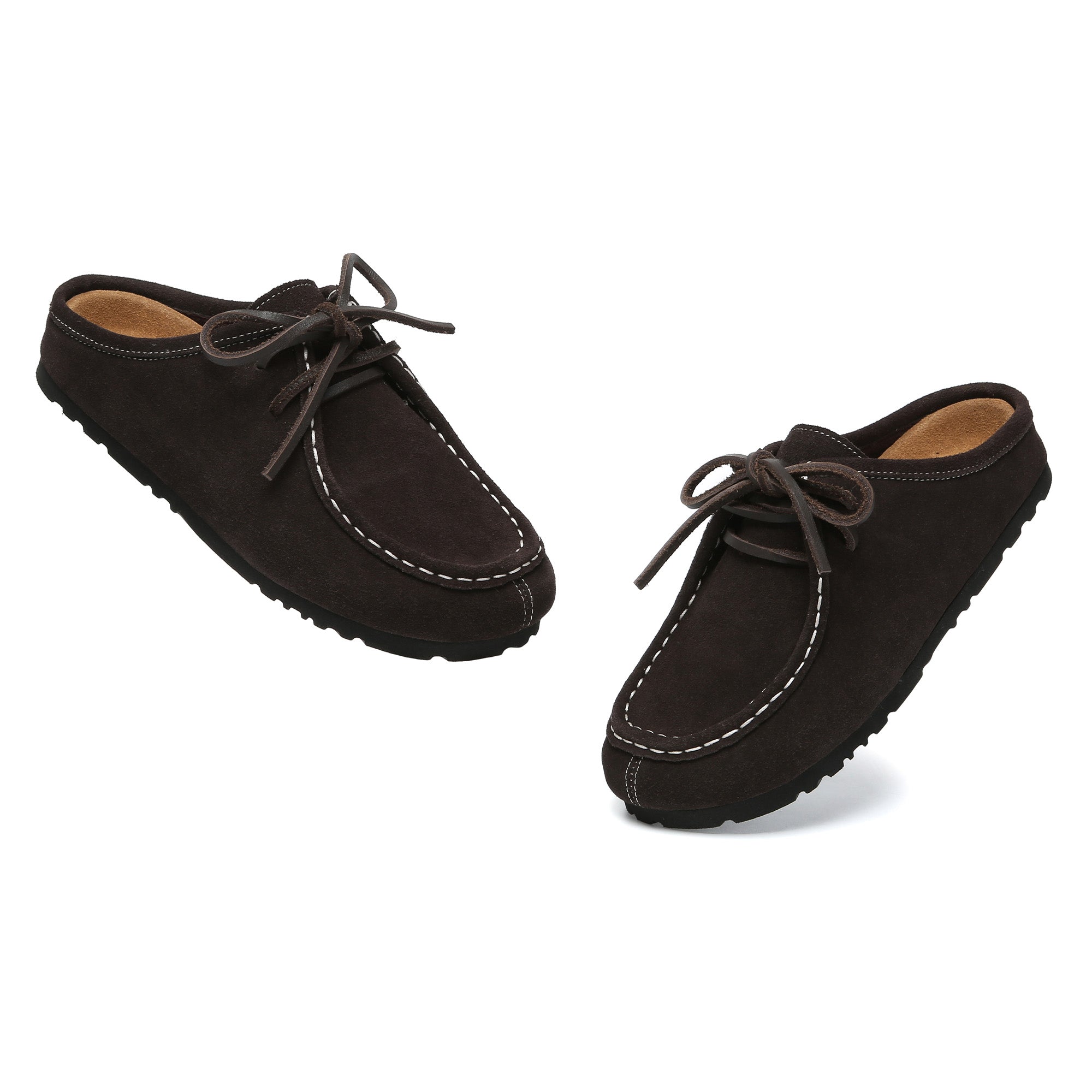 EverUgg Vance Suede Casual Slip-On Slippers in tan with soft lining and rounded toe, designed for comfortable indoor wear.