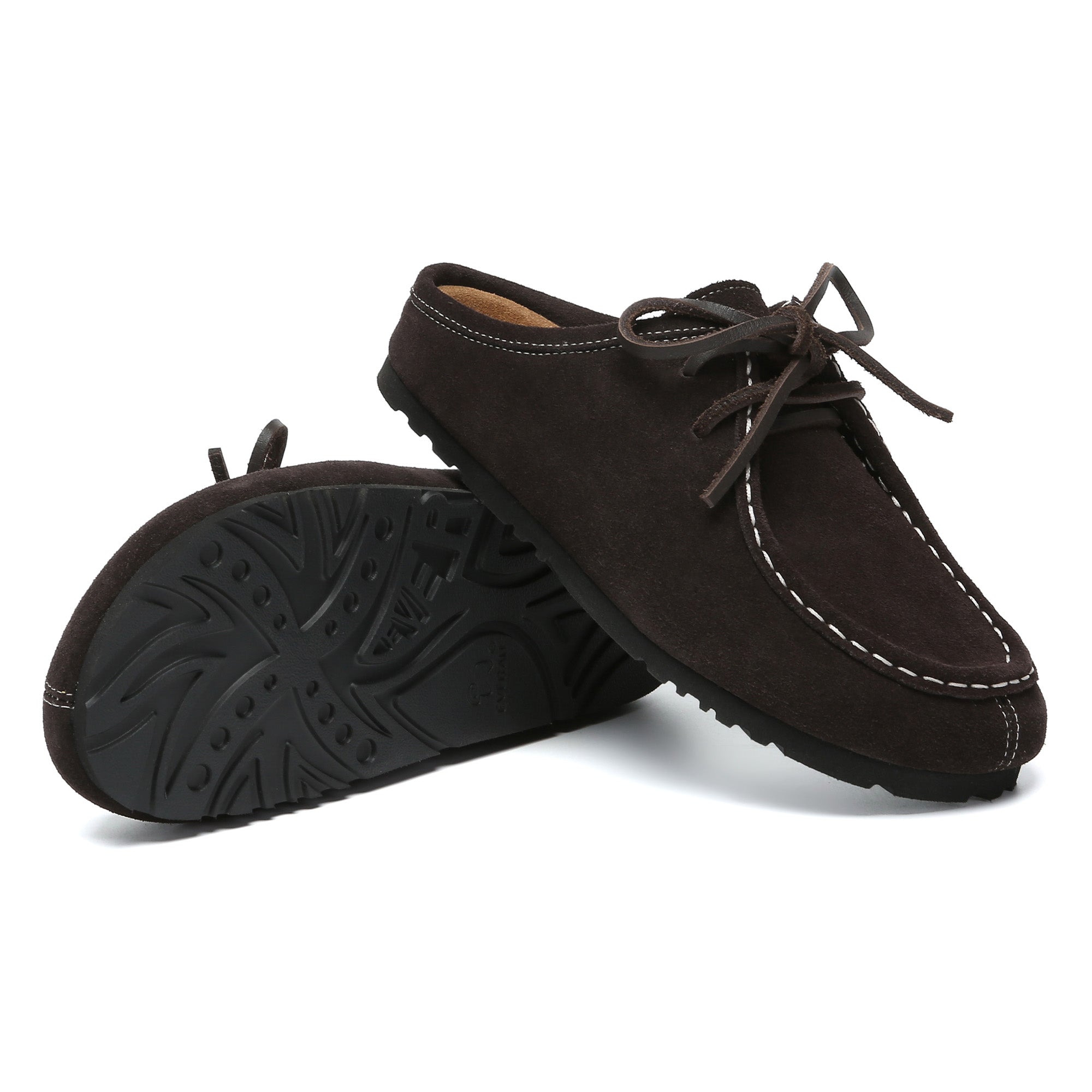 EverUgg Vance suede casual slip-on slippers in brown with a soft interior and flexible sole, designed for comfort.