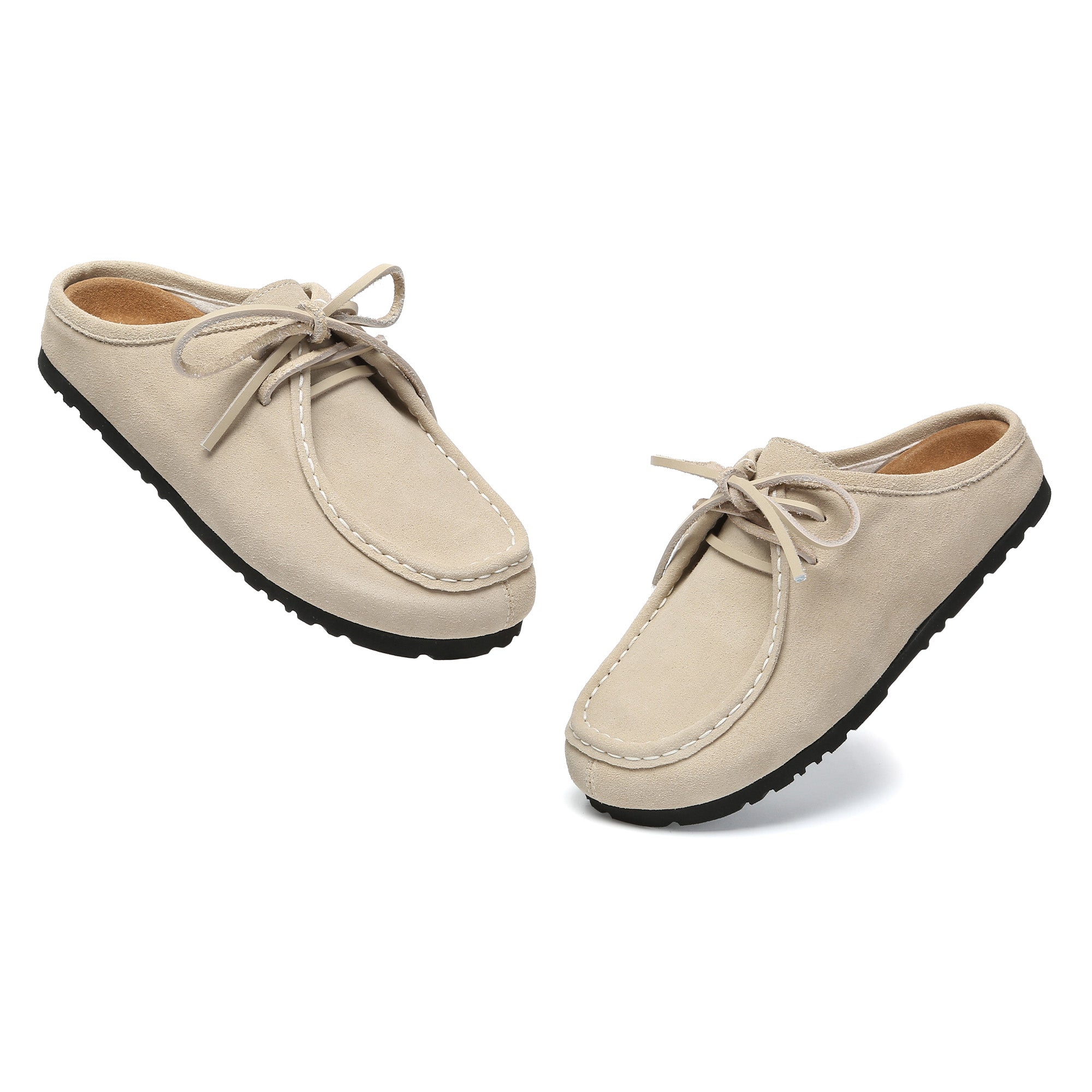 EverUgg Vance Suede Casual Slip-On Slippers shown in tan with soft suede material and comfortable slip-on design.