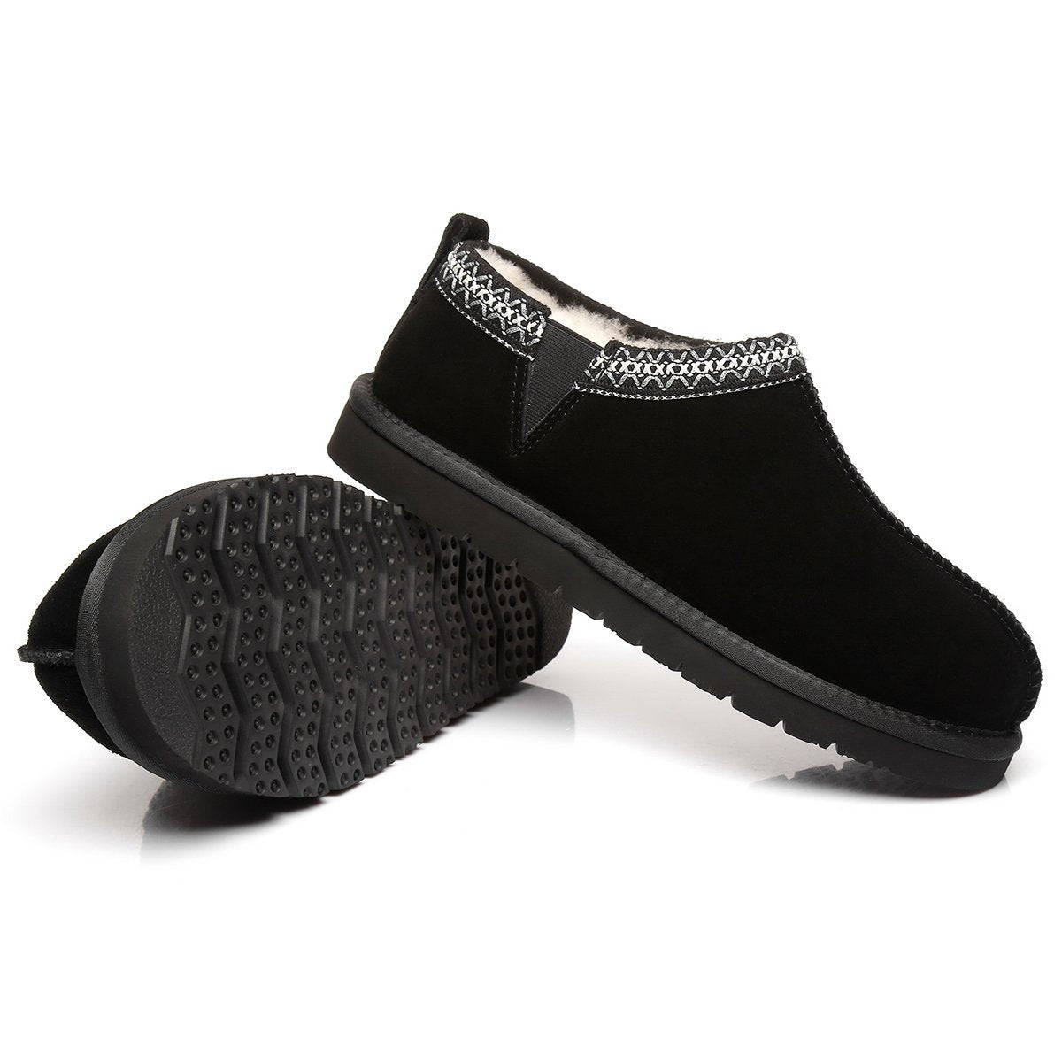 EverUgg Vince Premium UGG slippers for men with sheepskin lining and plush exterior, indoor comfort footwear.