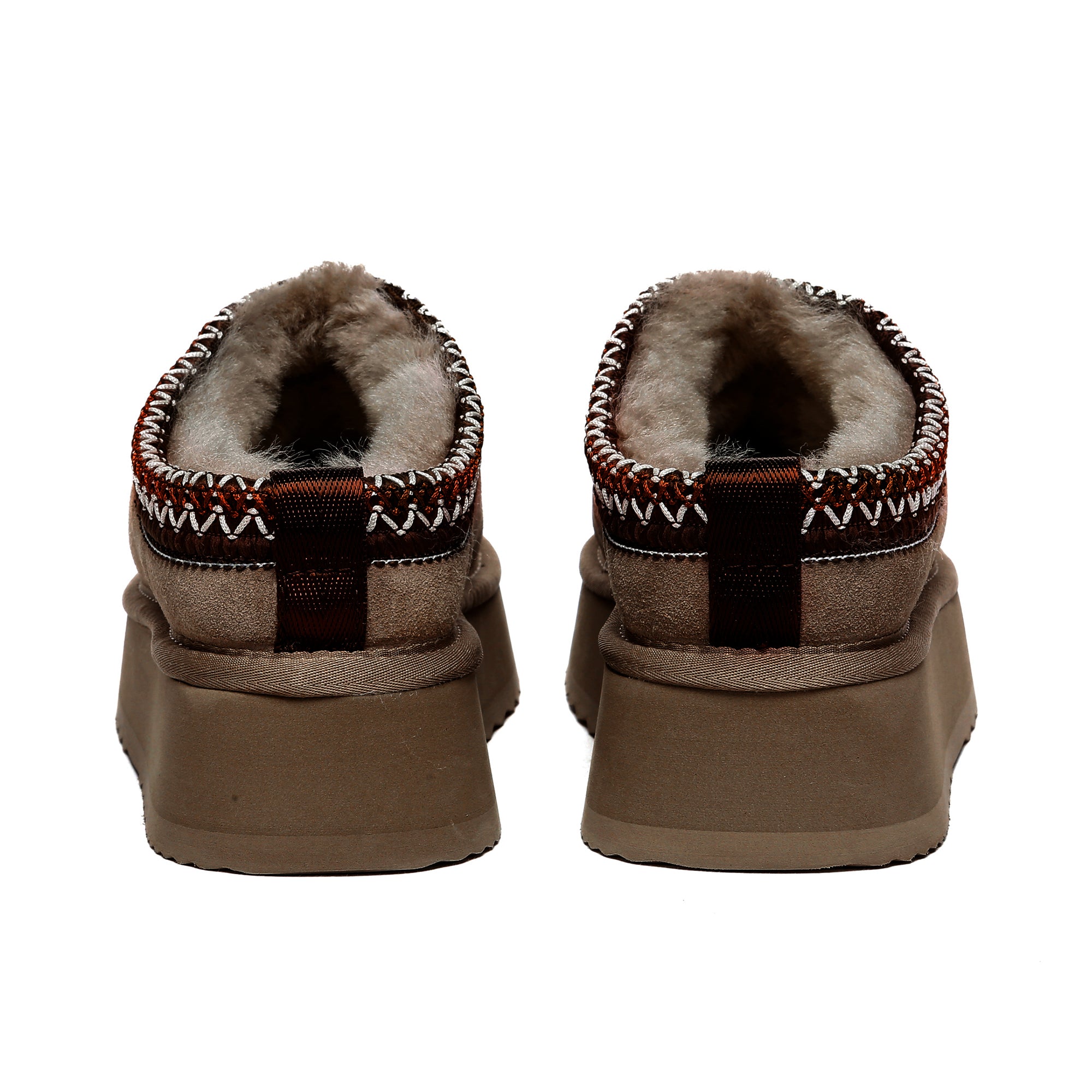Brown Vinny UGG platform slippers by EverUgg with plush lining and thick sole, perfect for cozy indoor wear.