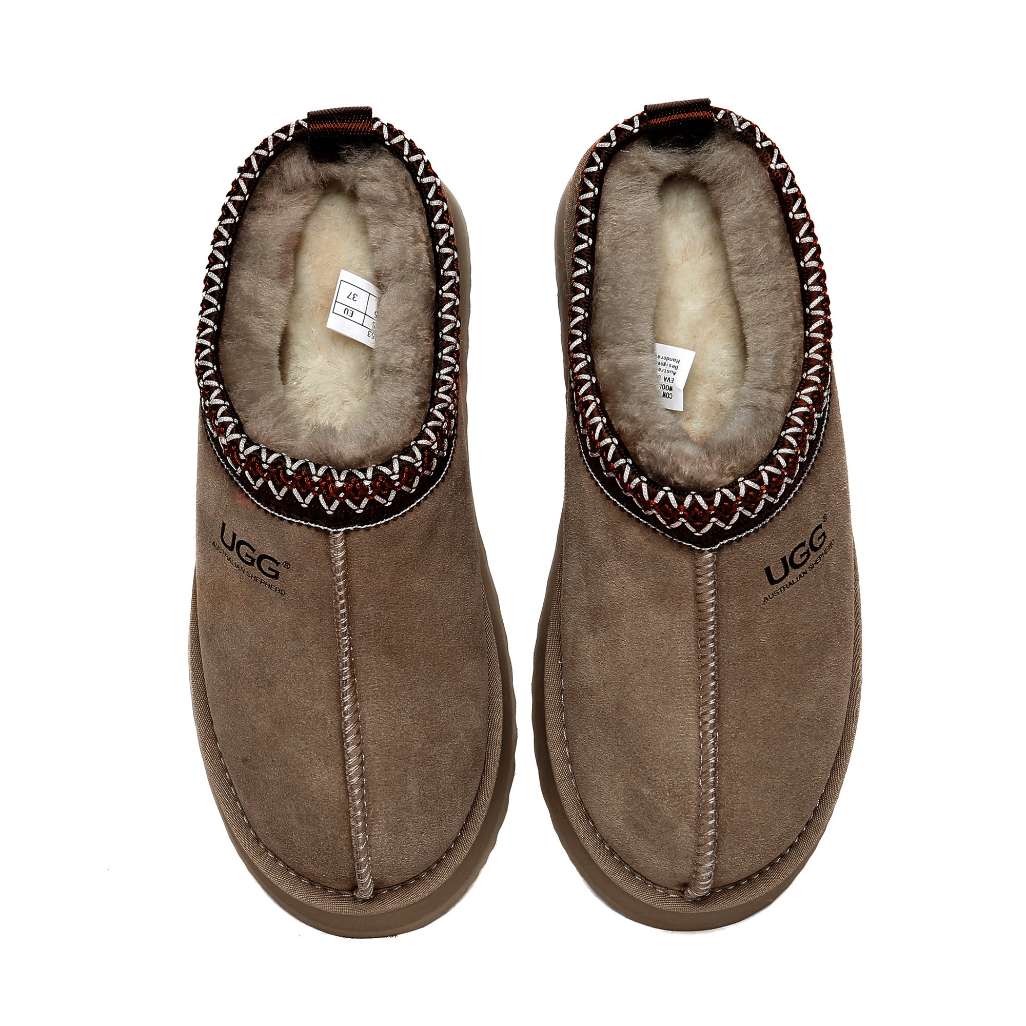 EverUgg Vinny brown platform slippers with plush lining and slip-on design, perfect for cozy indoor wear.