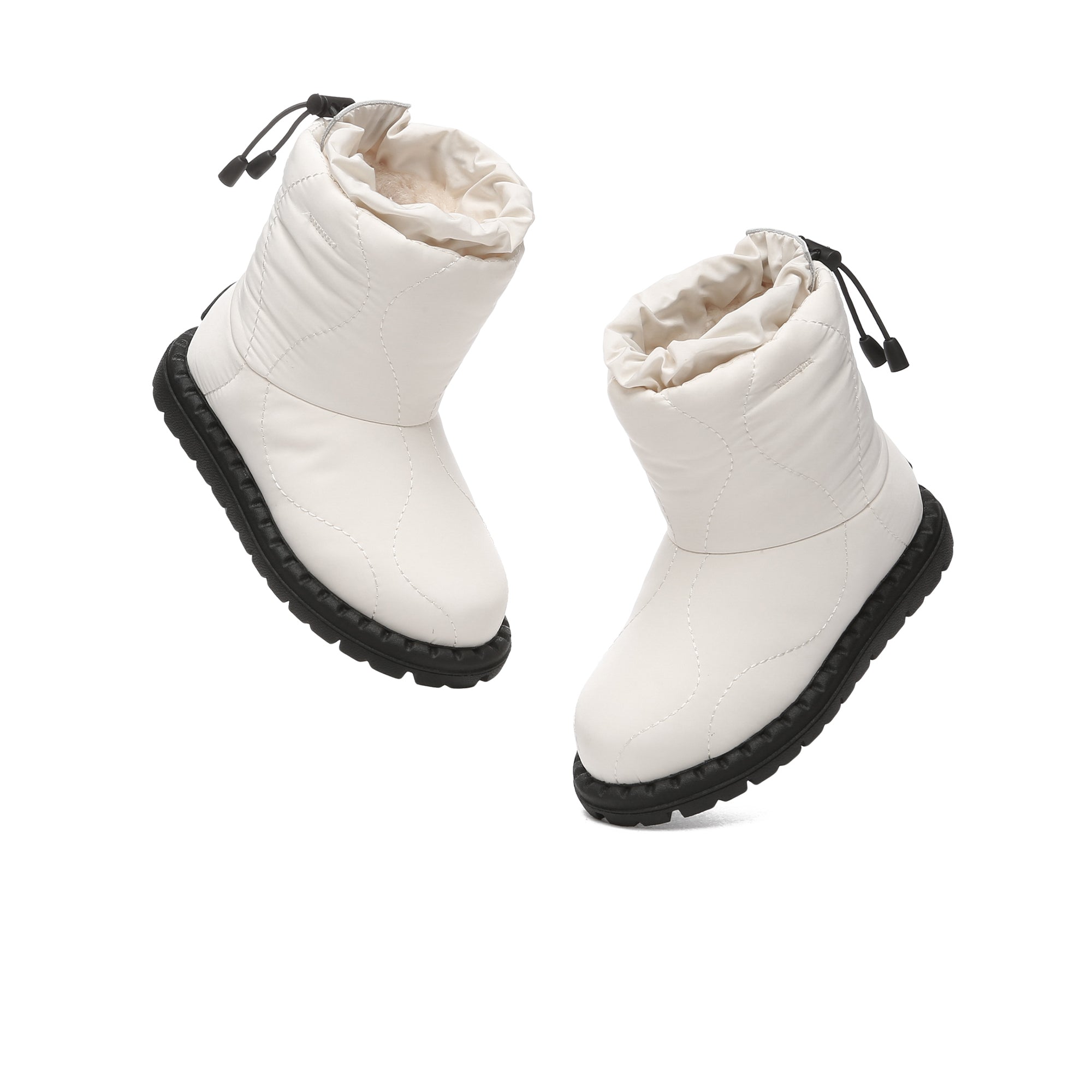 Kids waterproof sheepskin UGG boots by EverUgg featuring soft fabric, waterproof design, and classic ankle-high style.