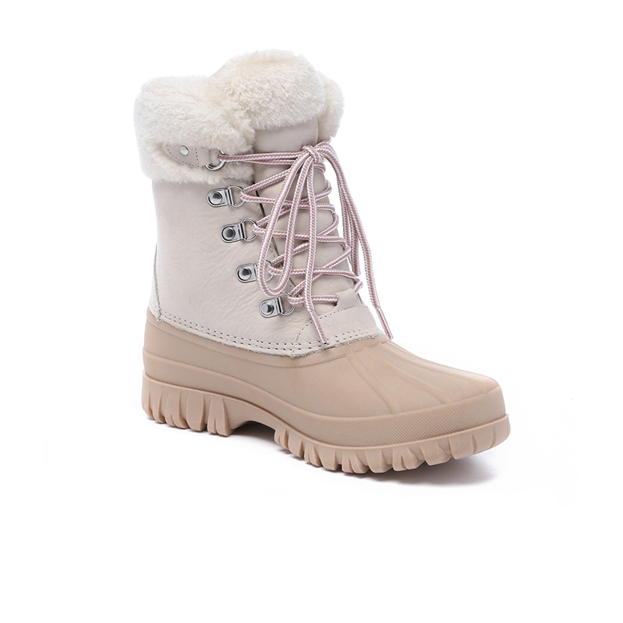 EverUgg women's lace-up Perisher snow boots with fur lining and rugged sole for winter warmth and style.