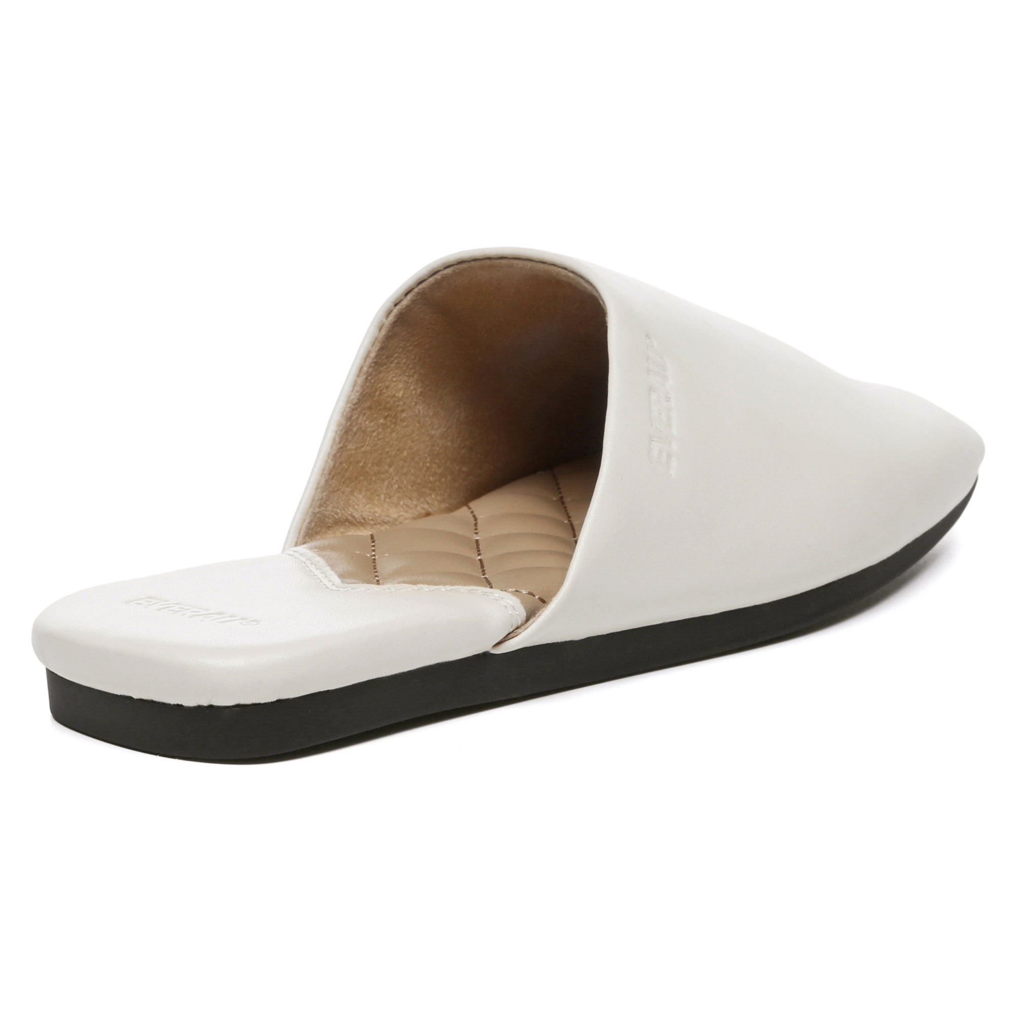 Women’s leather mules flats from EverUgg featuring a sleek slip-on design and smooth leather upper.
